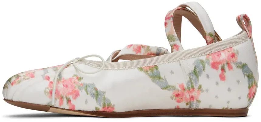 SIMONE ROCHA
White Criss-Cross Ballerina Flats