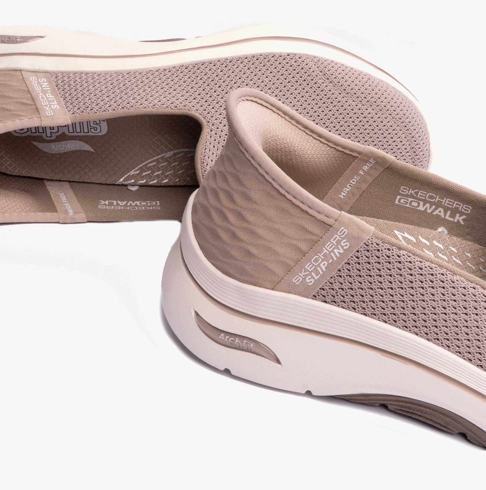 Skechers 125315/TPE GO WALK ARCH FIT 2.0 - DELARA Womens Trainers Taupe