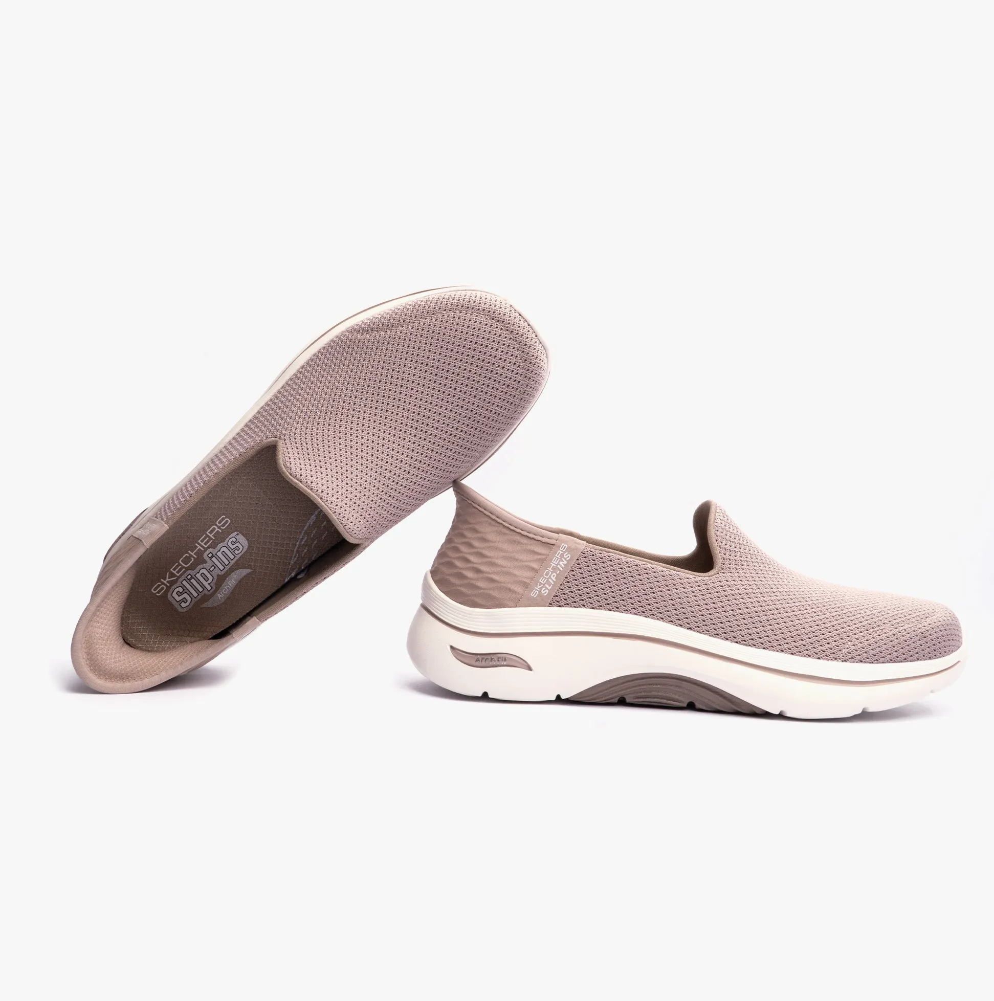 Skechers 125315/TPE GO WALK ARCH FIT 2.0 - DELARA Womens Trainers Taupe