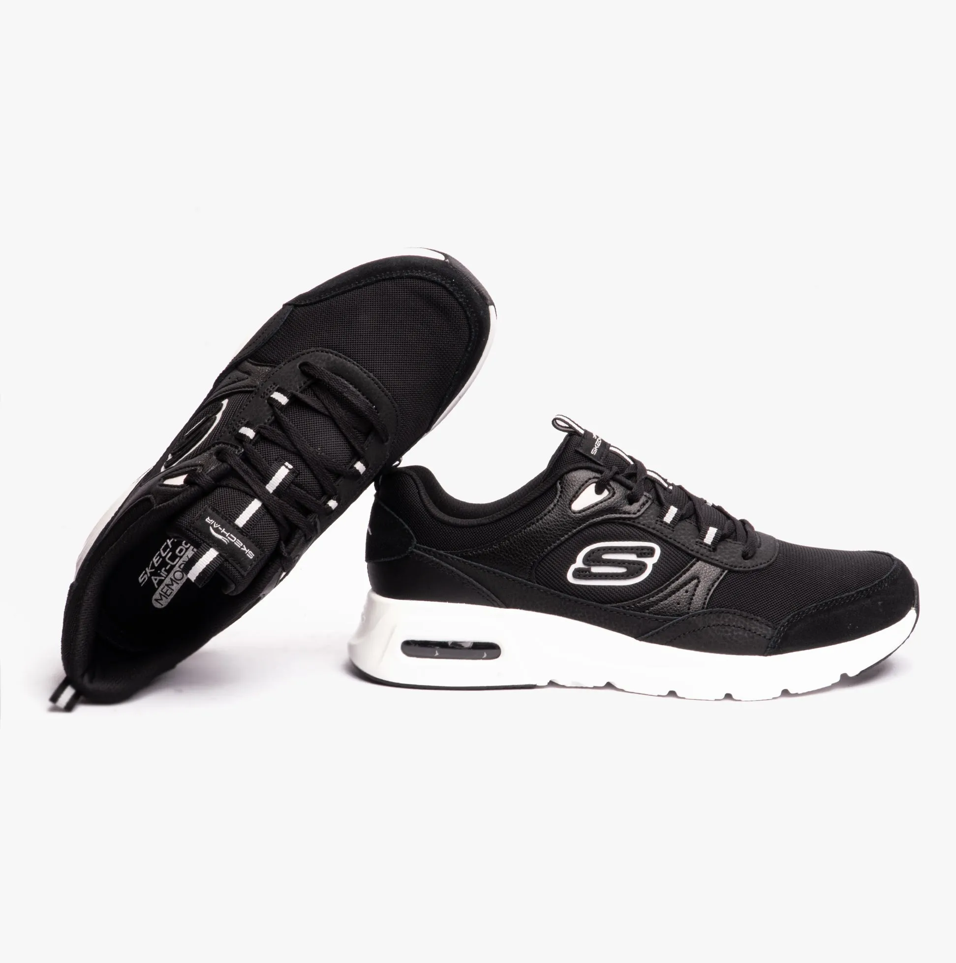 Skechers 149947/BKW SKECH-AIR COURT - COOL AVENUE Womens Casual Black/White