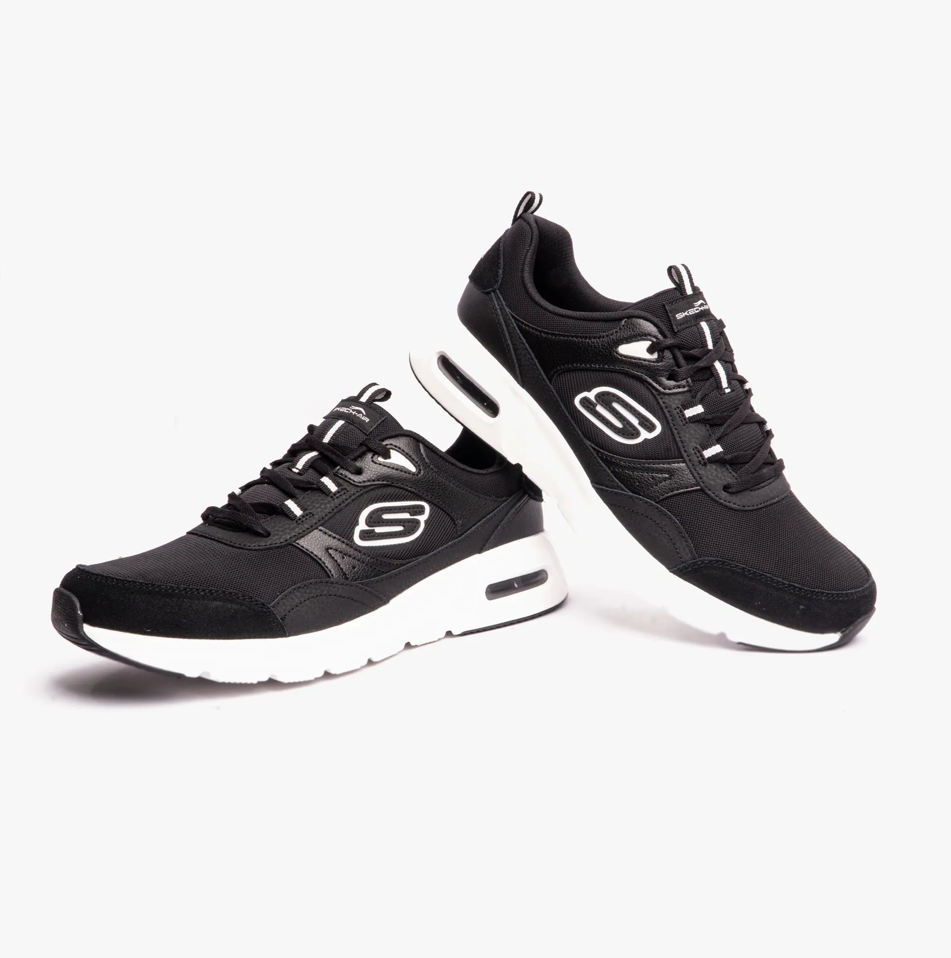 Skechers 149947/BKW SKECH-AIR COURT - COOL AVENUE Womens Casual Black/White