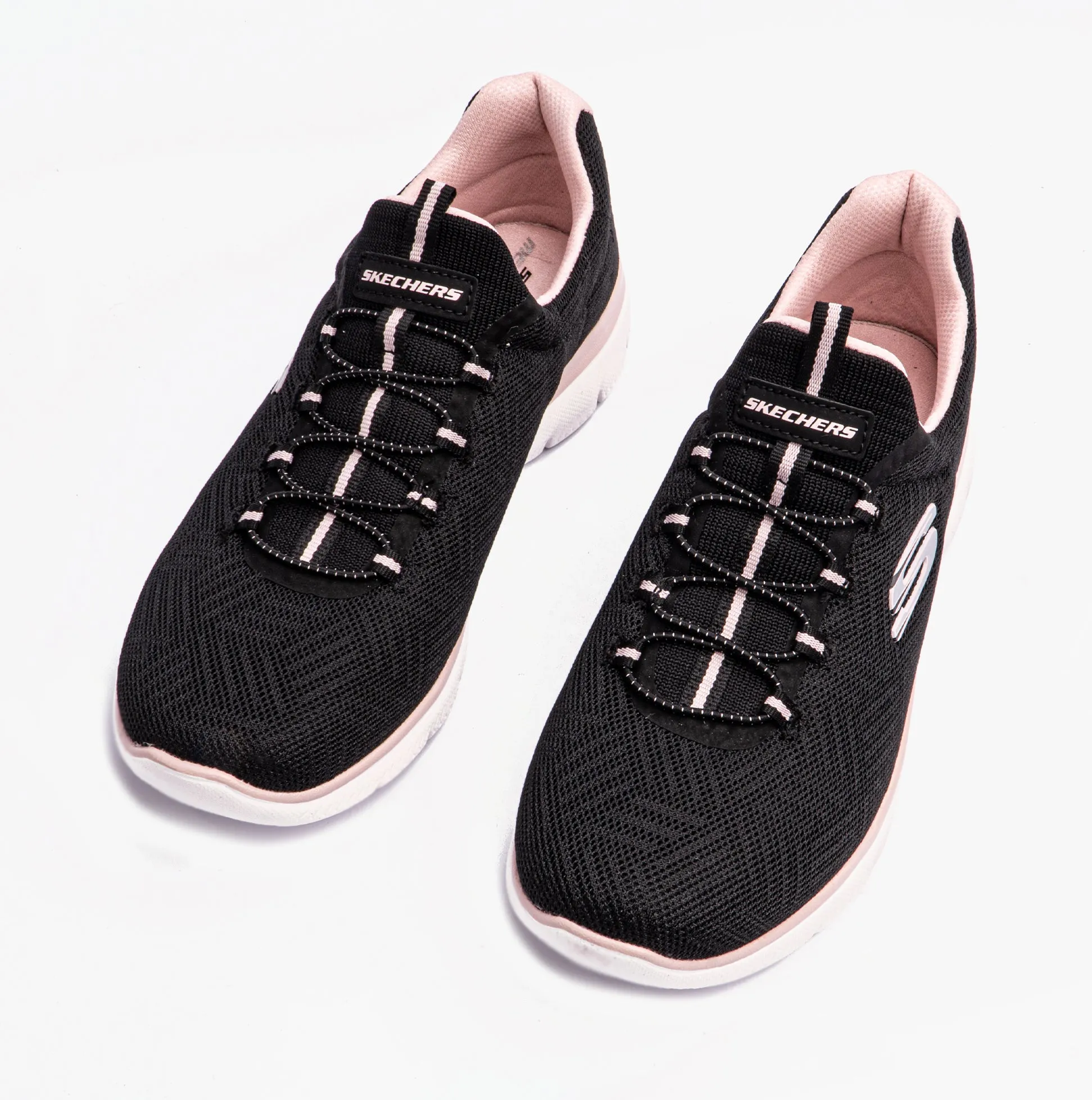 Skechers 150119/BKPK SUMMITS Womens Trainers Black/Pink