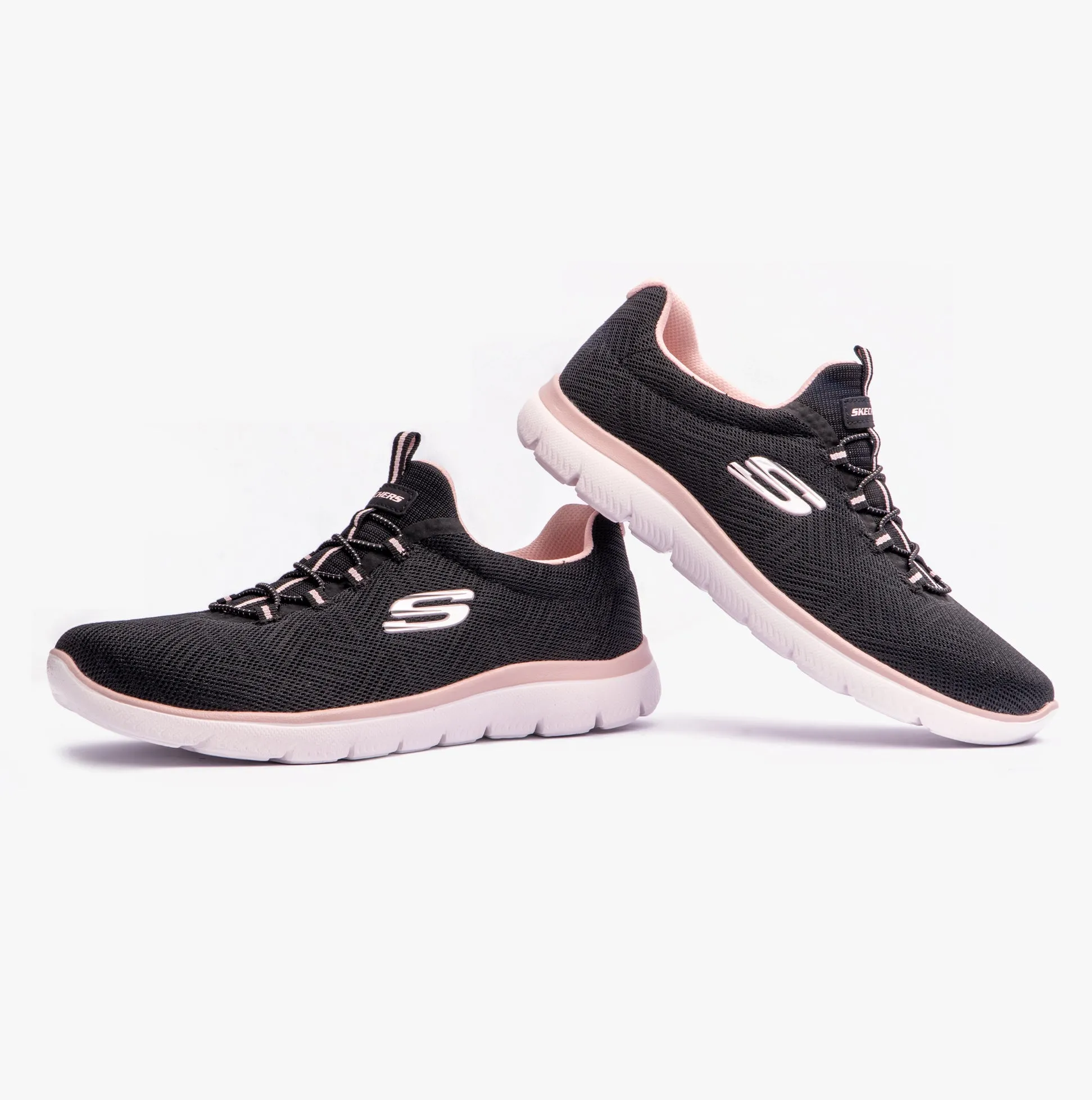 Skechers 150119/BKPK SUMMITS Womens Trainers Black/Pink