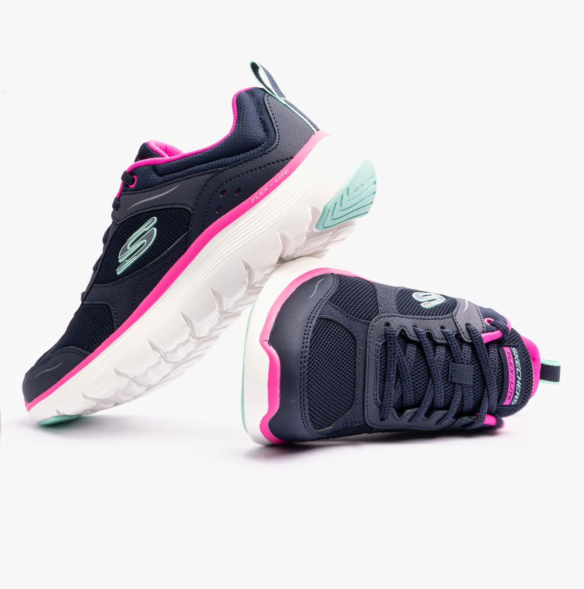 Skechers 150202/NVHP FLEX APPEAL 5.0 - FRESH TOUCH Womens Trainers Navy/Pink