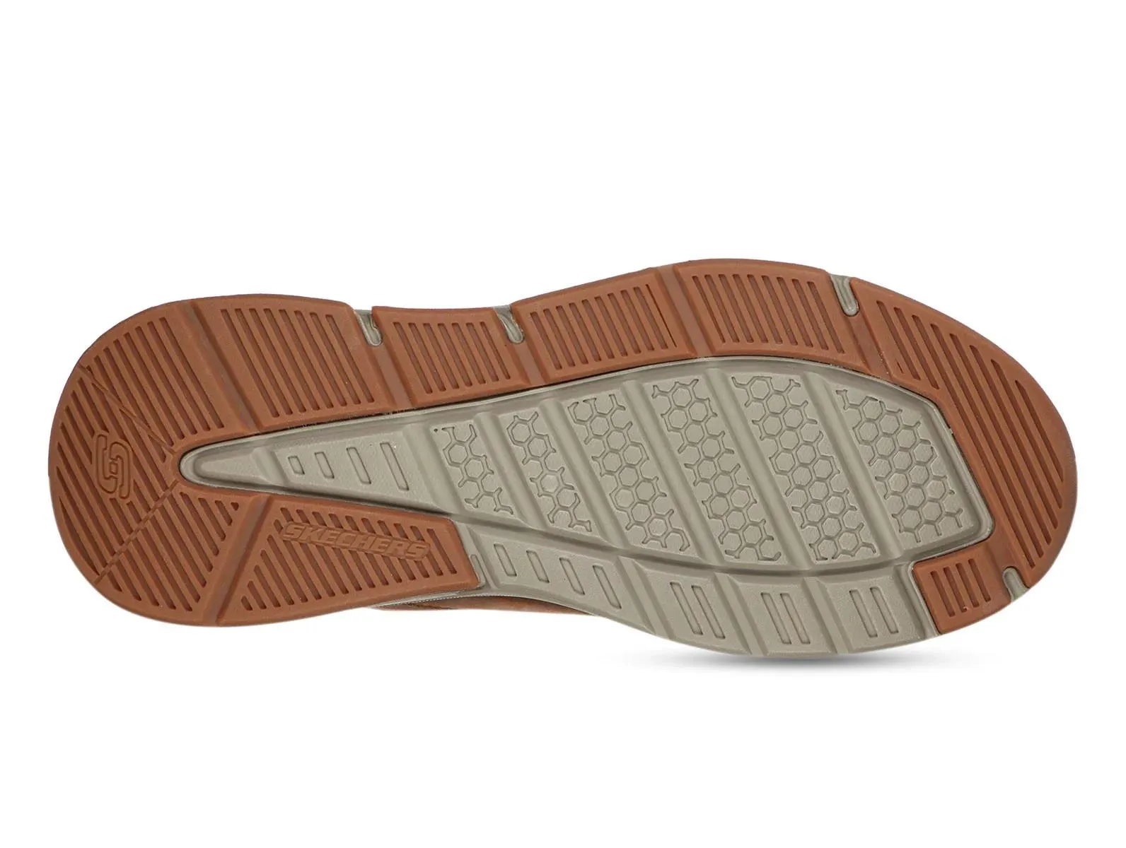 Skechers 210021 Benago Hombre Walking-Sneaker für Herren in weiter Passform - Dunkelbraun