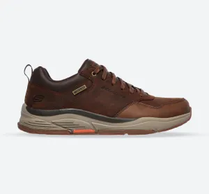 Skechers 210021 Benago Hombre Walking-Sneaker für Herren in weiter Passform - Dunkelbraun