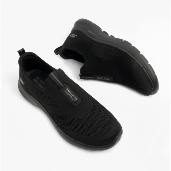 Skechers 216202/BBK GO WALK 6 Mens Slip-On Trainers Black