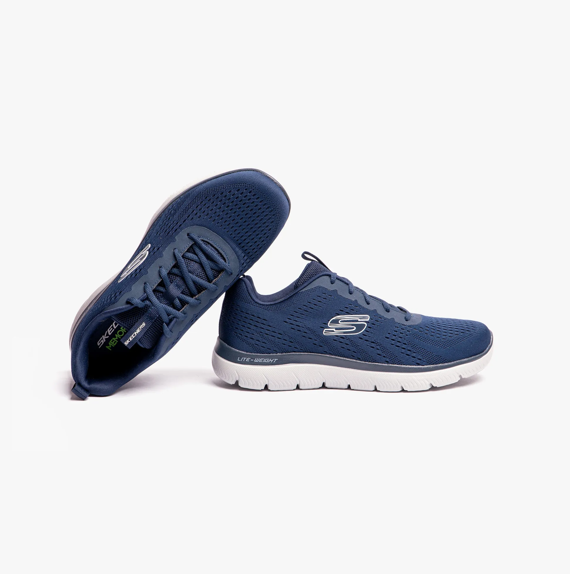 Skechers 232395/NVGY SUMMITS - TORRE Mens Shoes Navy/Gray