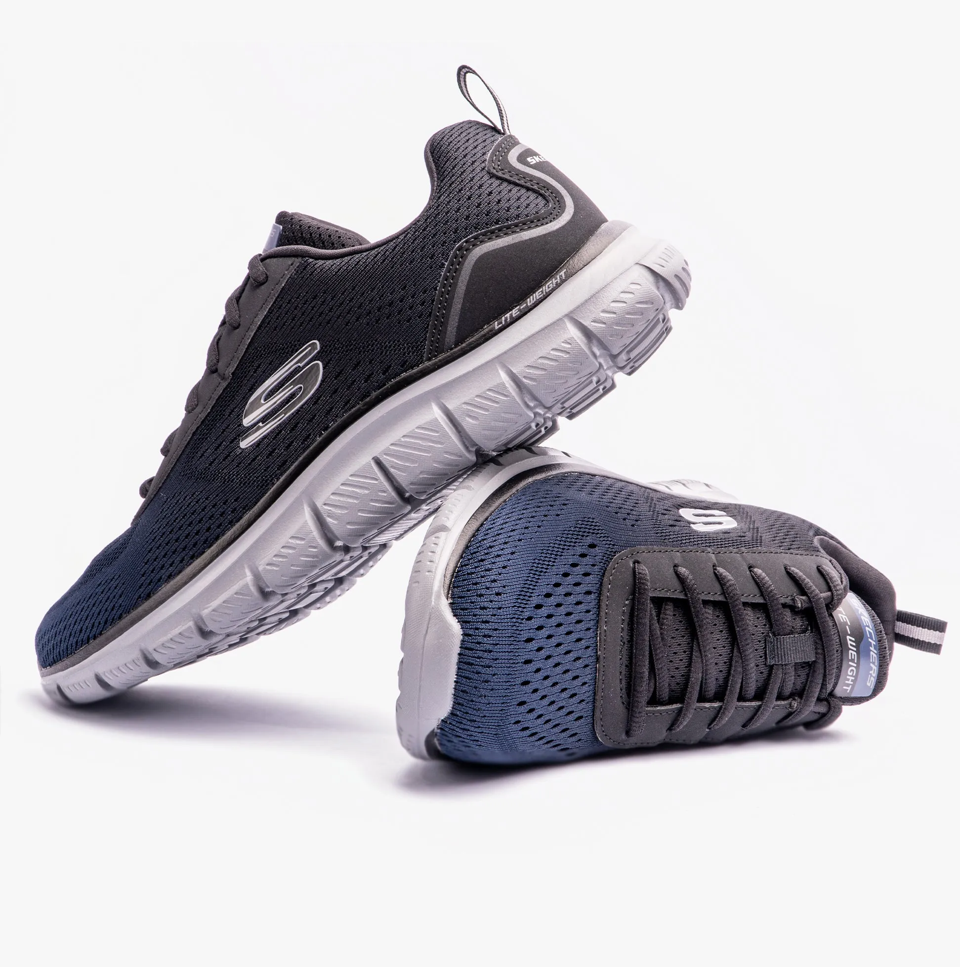 Skechers 232399/NVBK TRACK - RIPKENT Mens Trainers Navy/Black