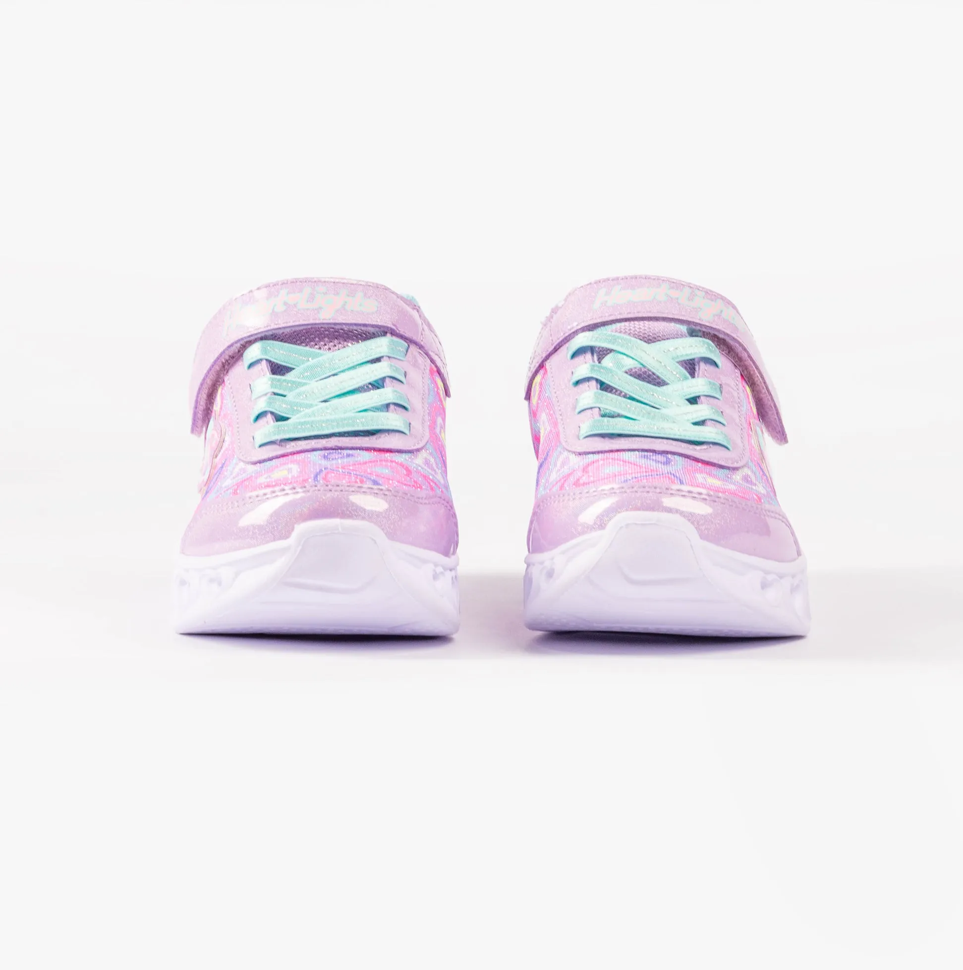 Skechers 303257L/LVMT HEART LIGHTS - BOOGIE LOVE Girls Trainers Lavender Multi