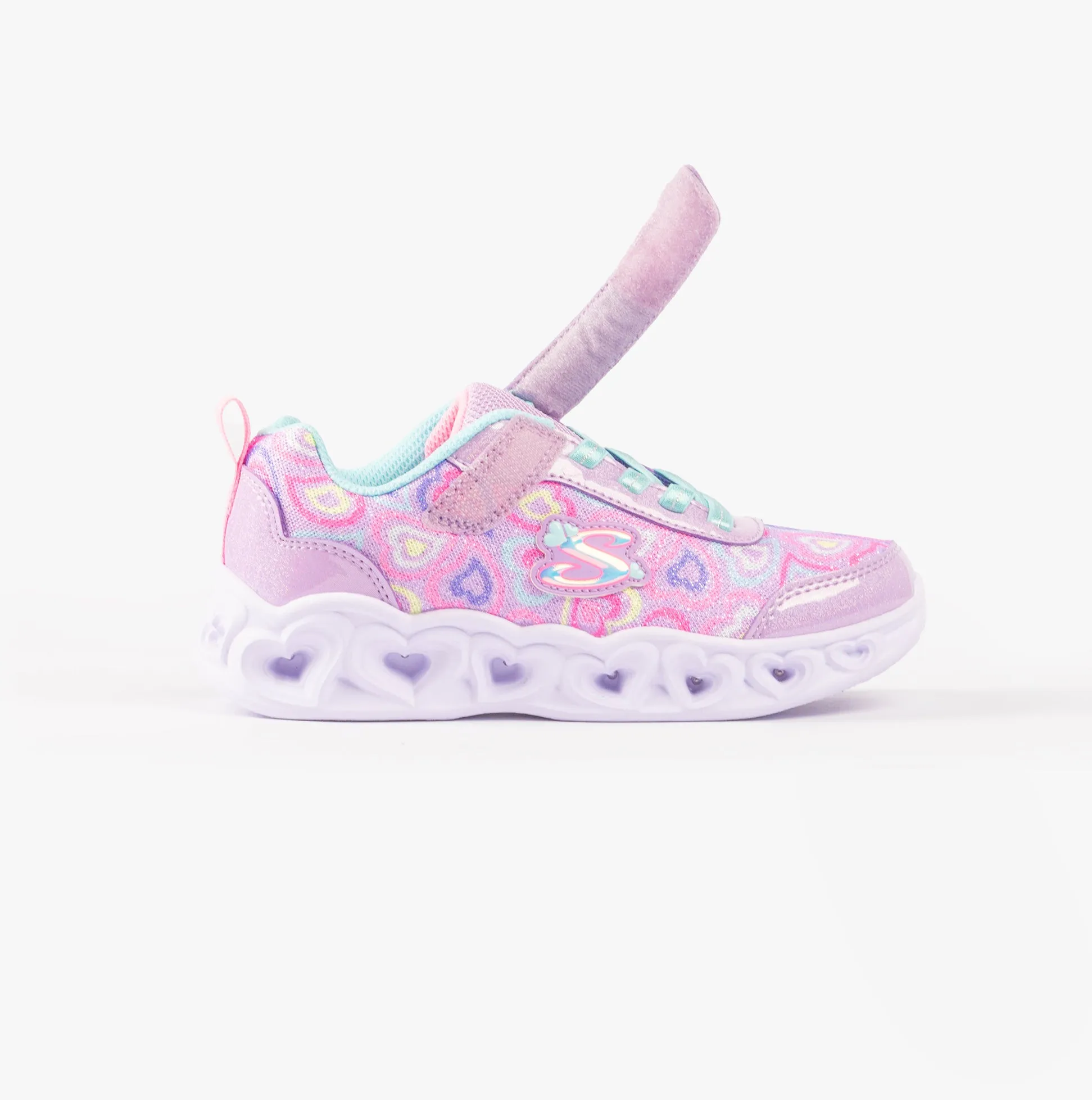 Skechers 303257L/LVMT HEART LIGHTS - BOOGIE LOVE Girls Trainers Lavender Multi