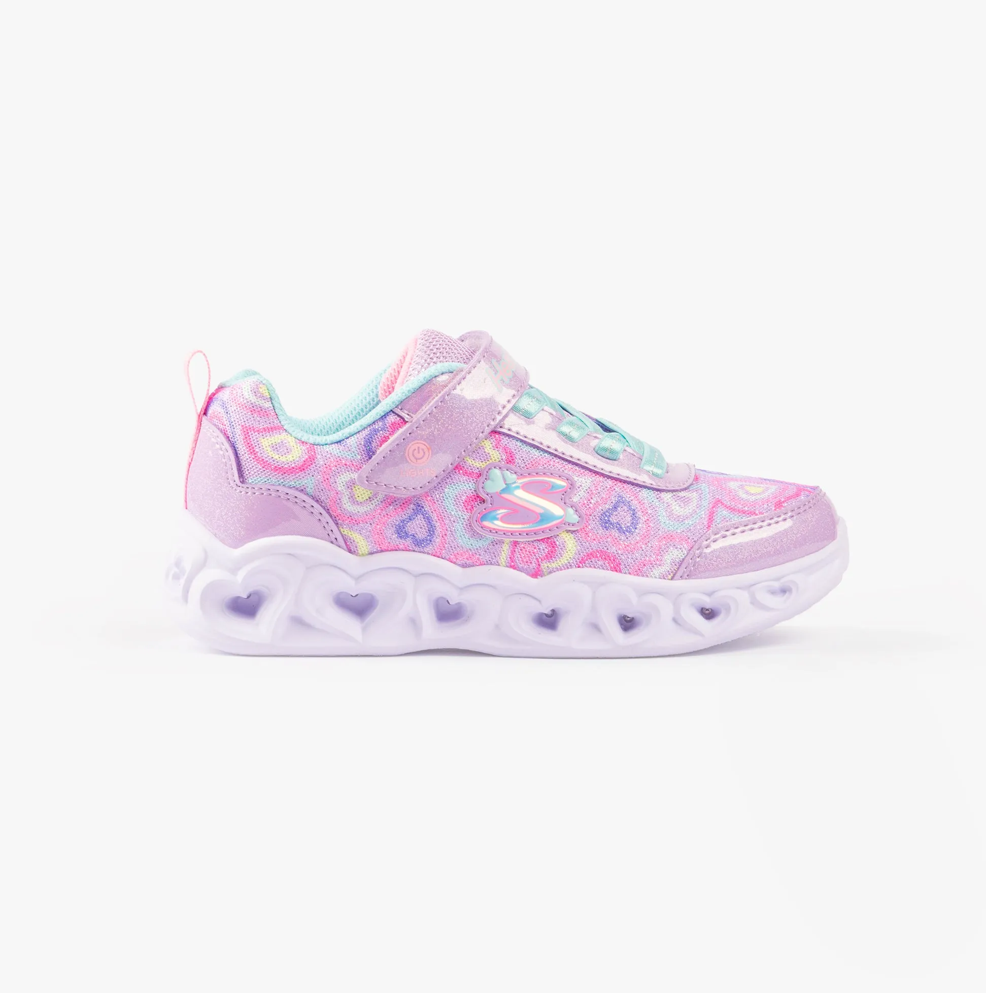 Skechers 303257L/LVMT HEART LIGHTS - BOOGIE LOVE Girls Trainers Lavender Multi