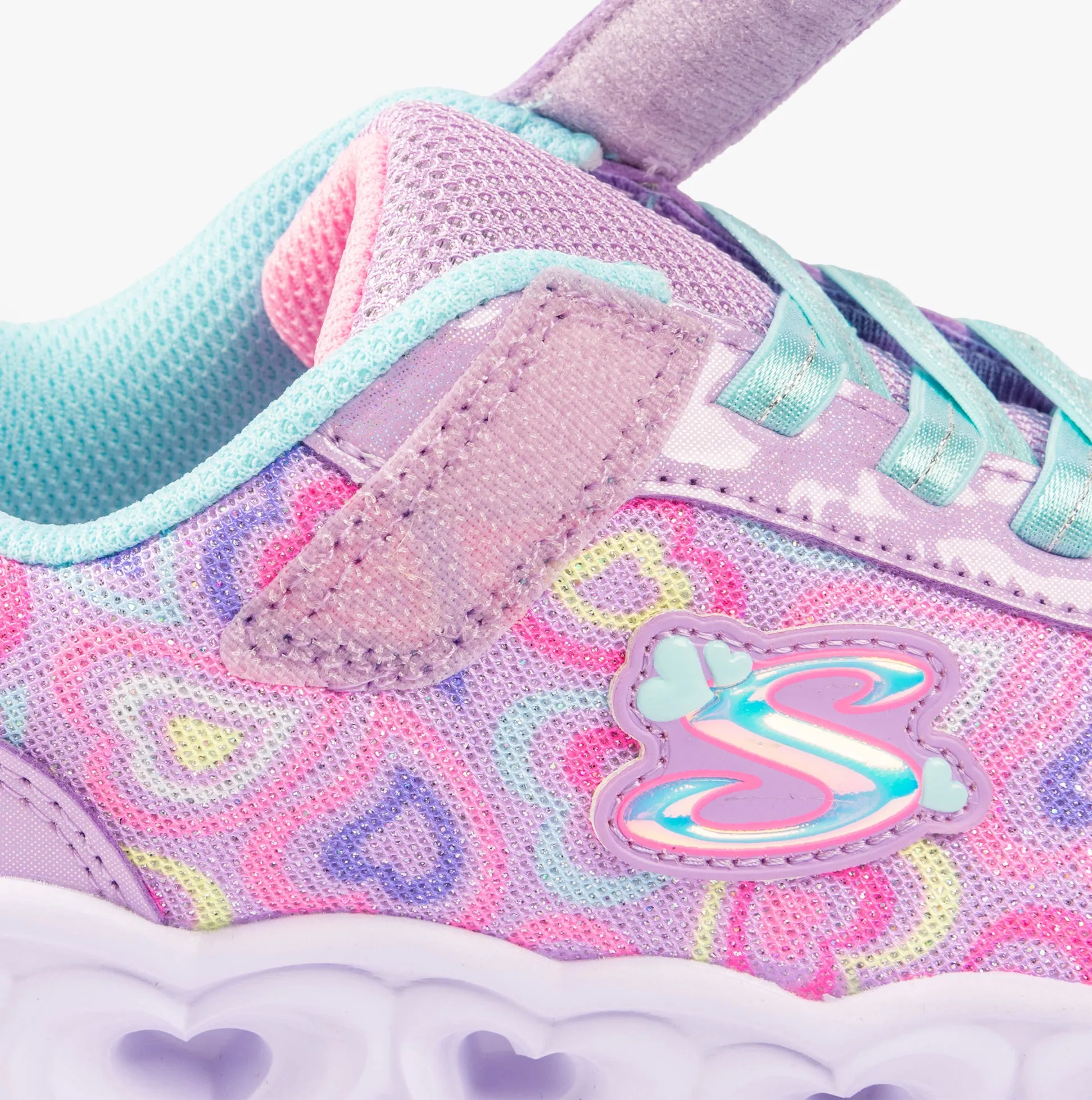 Skechers 303257L/LVMT HEART LIGHTS - BOOGIE LOVE Girls Trainers Lavender Multi