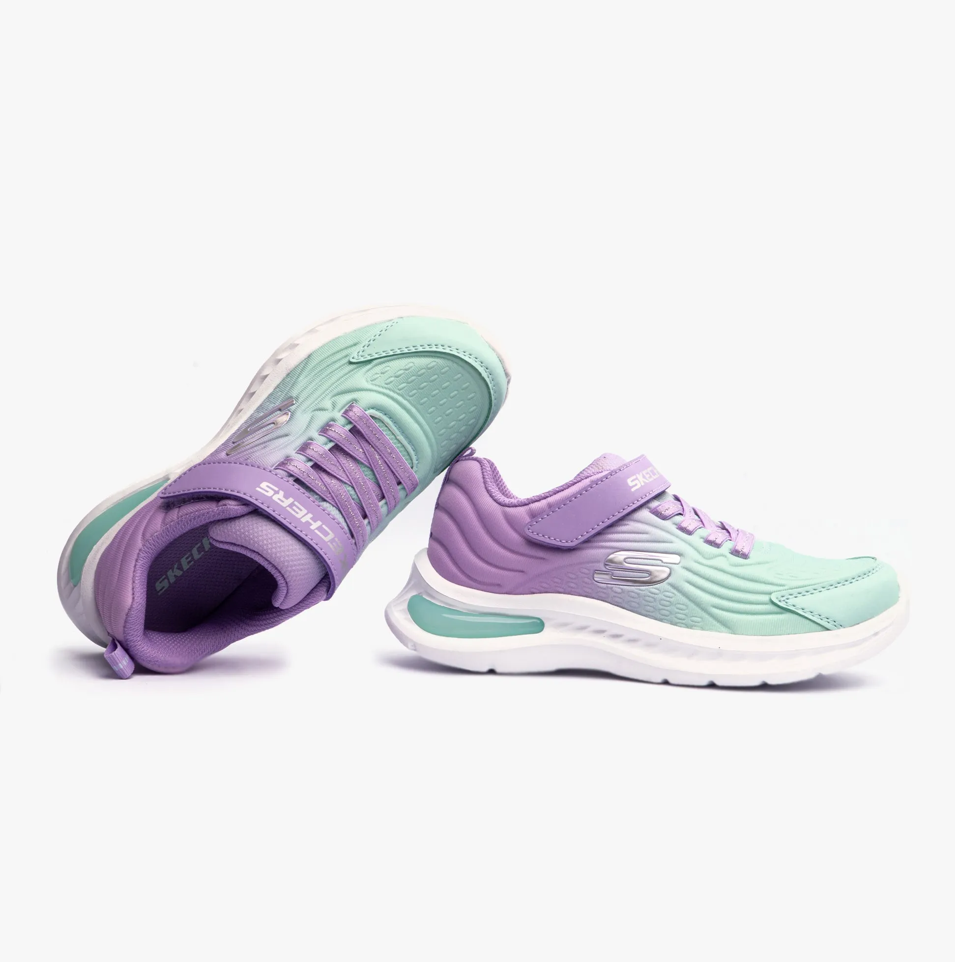 Skechers 303603L/LVTQ JUMPSTERS-TECH Girls Trainers Lavender/Turquoise
