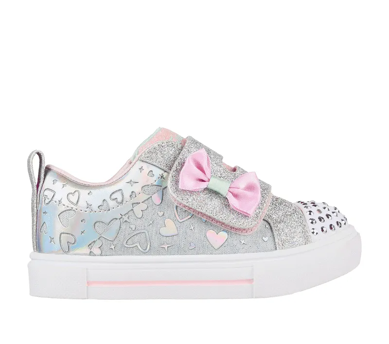 Skechers 314788N/GYSL TWINKLE Girls Trainers Grey/Silver