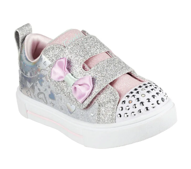 Skechers 314788N/GYSL TWINKLE Girls Trainers Grey/Silver