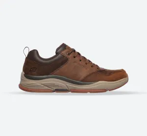 Skechers 66204 Benago Treno Walking-Sneaker für Herren, weite Passform, Dunkelbraun