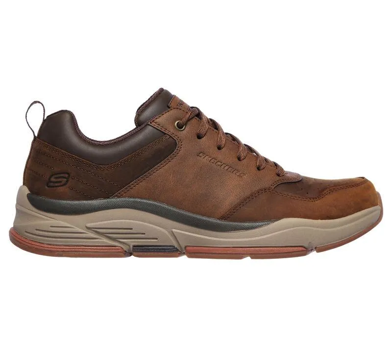 Skechers 66204 Benago Treno Walking-Sneaker für Herren, weite Passform, Dunkelbraun