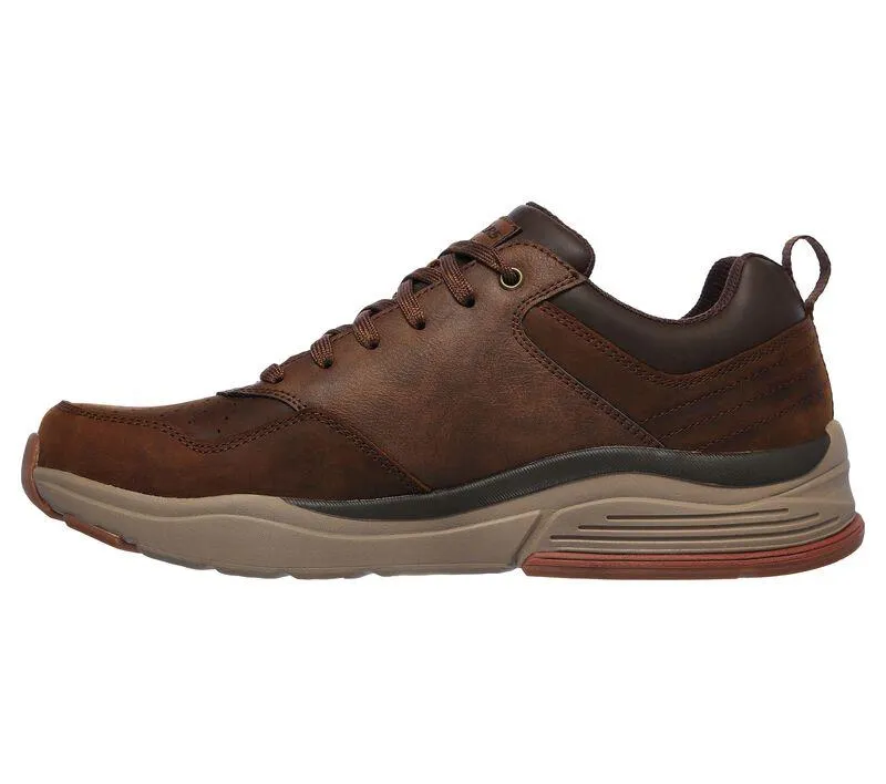 Skechers 66204 Benago Treno Walking-Sneaker für Herren, weite Passform, Dunkelbraun