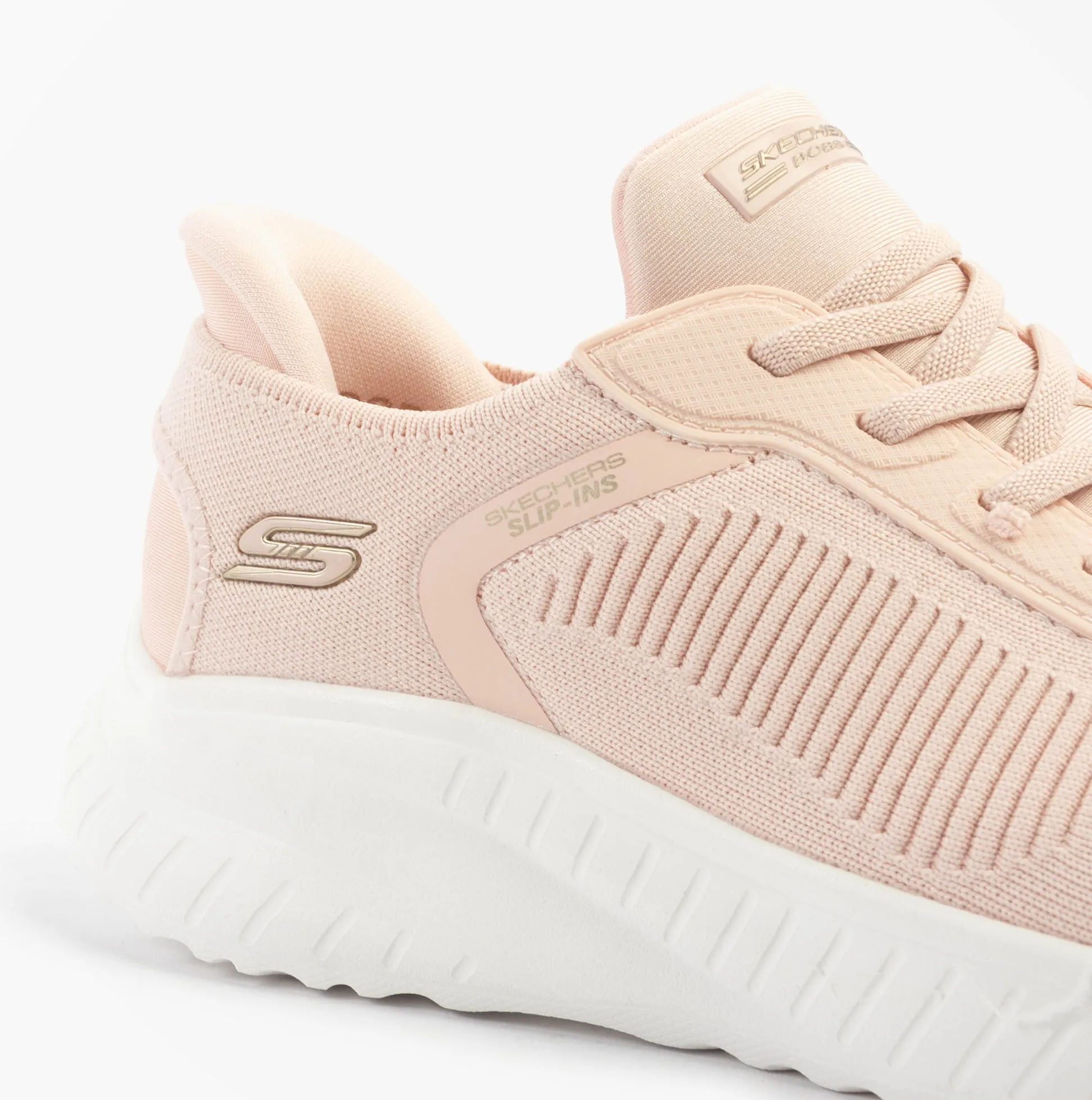 Skechers BOBS SPORT SQUAD Womens Trainers Light Pink