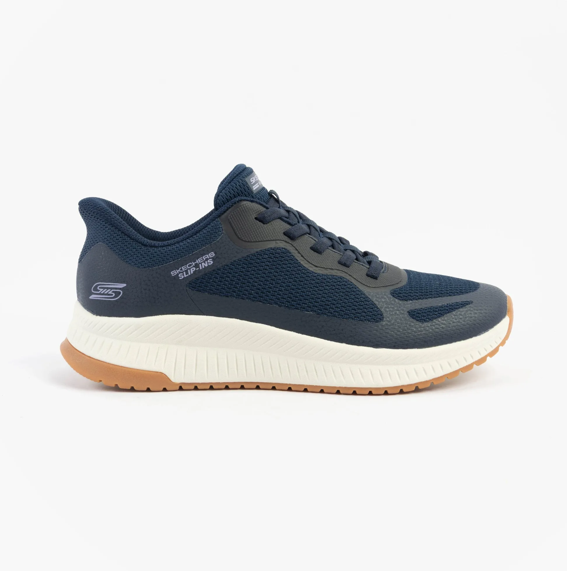 Skechers BOBS SQUAD 4 - STAPLE LOOK Womens Trainers Navy/Grey/Pink