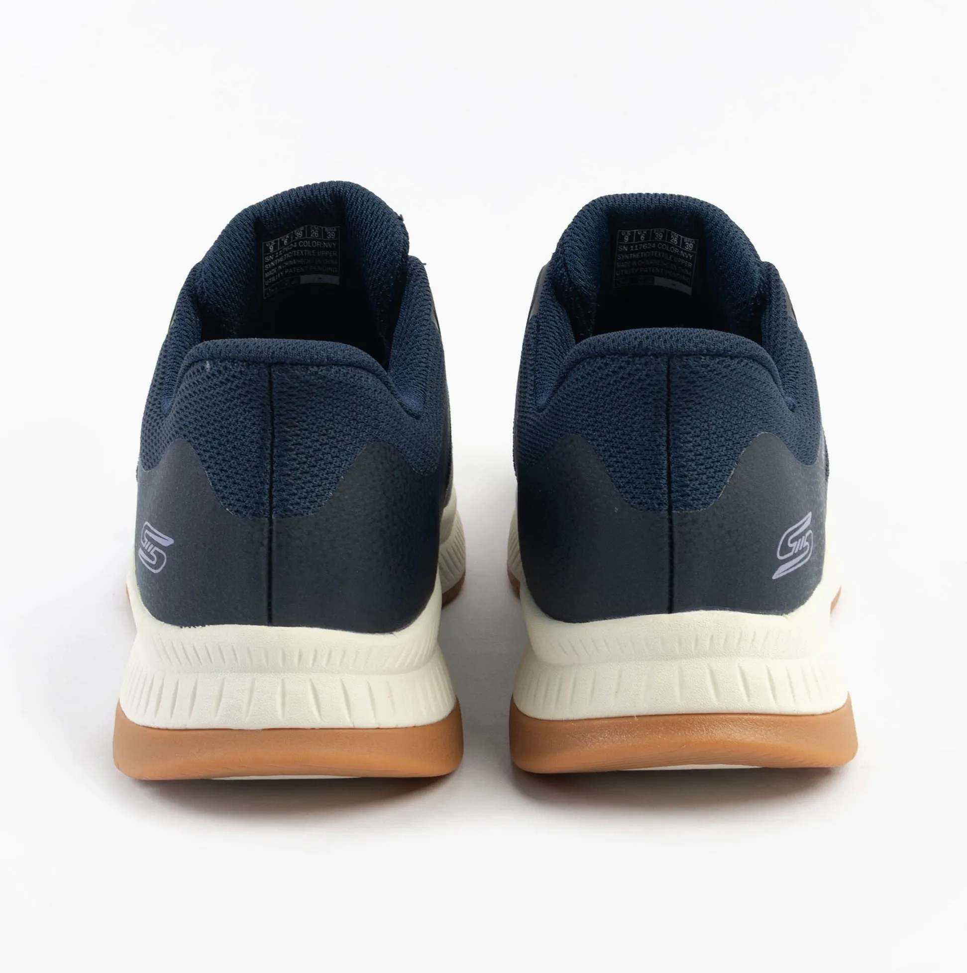Skechers BOBS SQUAD 4 - STAPLE LOOK Womens Trainers Navy/Grey/Pink