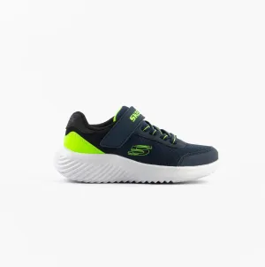 Skechers BOUNDER - TREKZIC Boys Trainers Navy/Lime