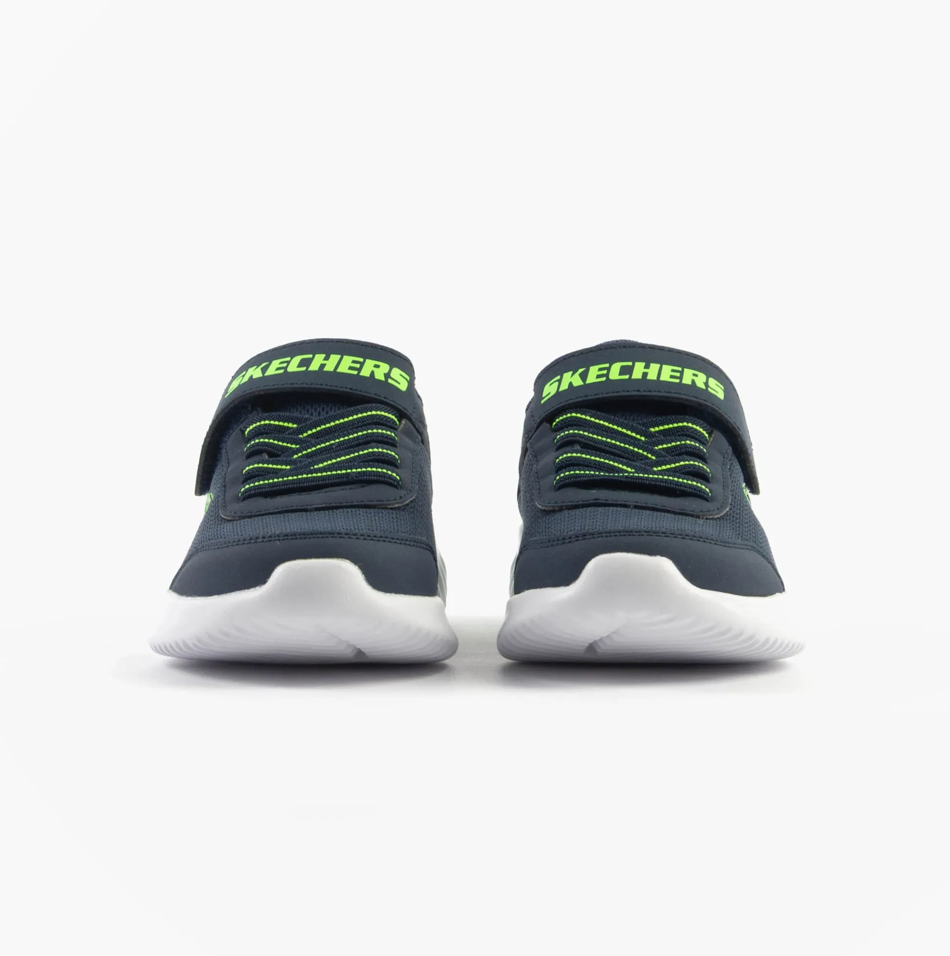 Skechers BOUNDER - TREKZIC Boys Trainers Navy/Lime