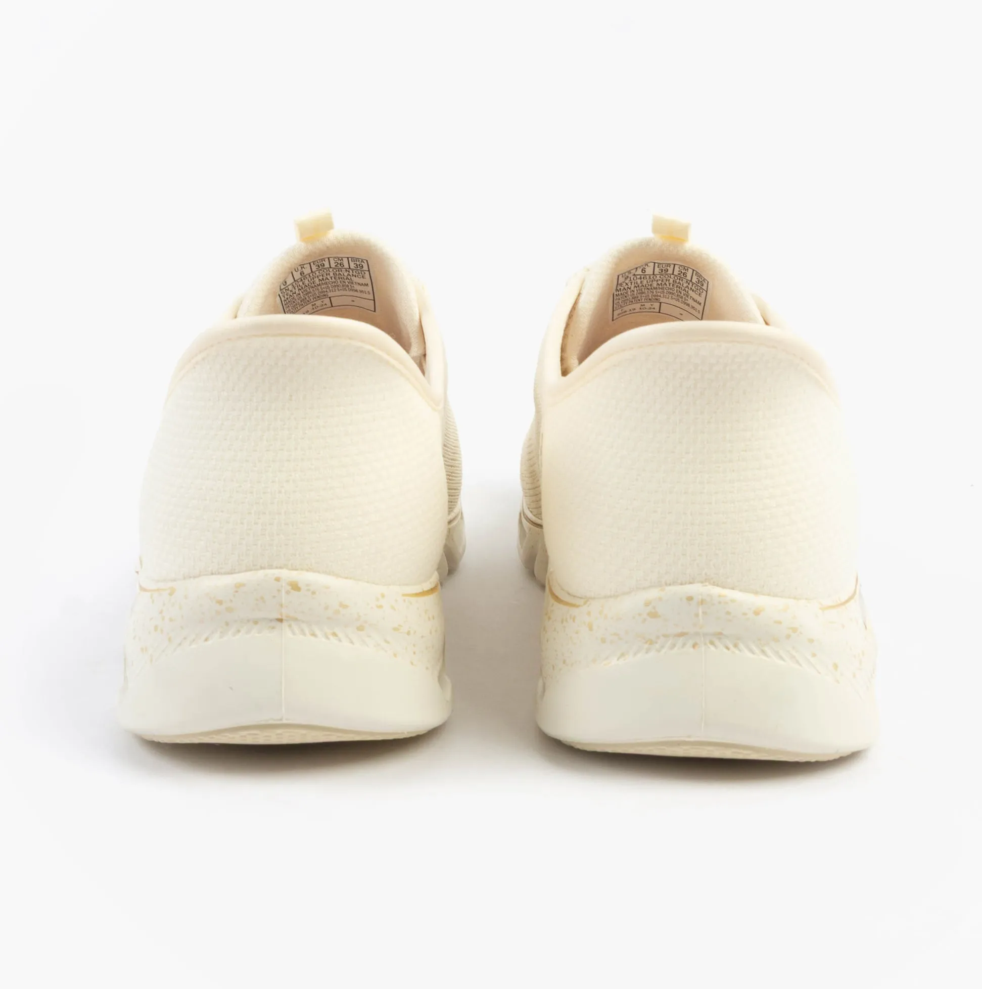 Skechers GLIDE-STEP GRATIFY - PACE Womens Trainers Natural/Gold