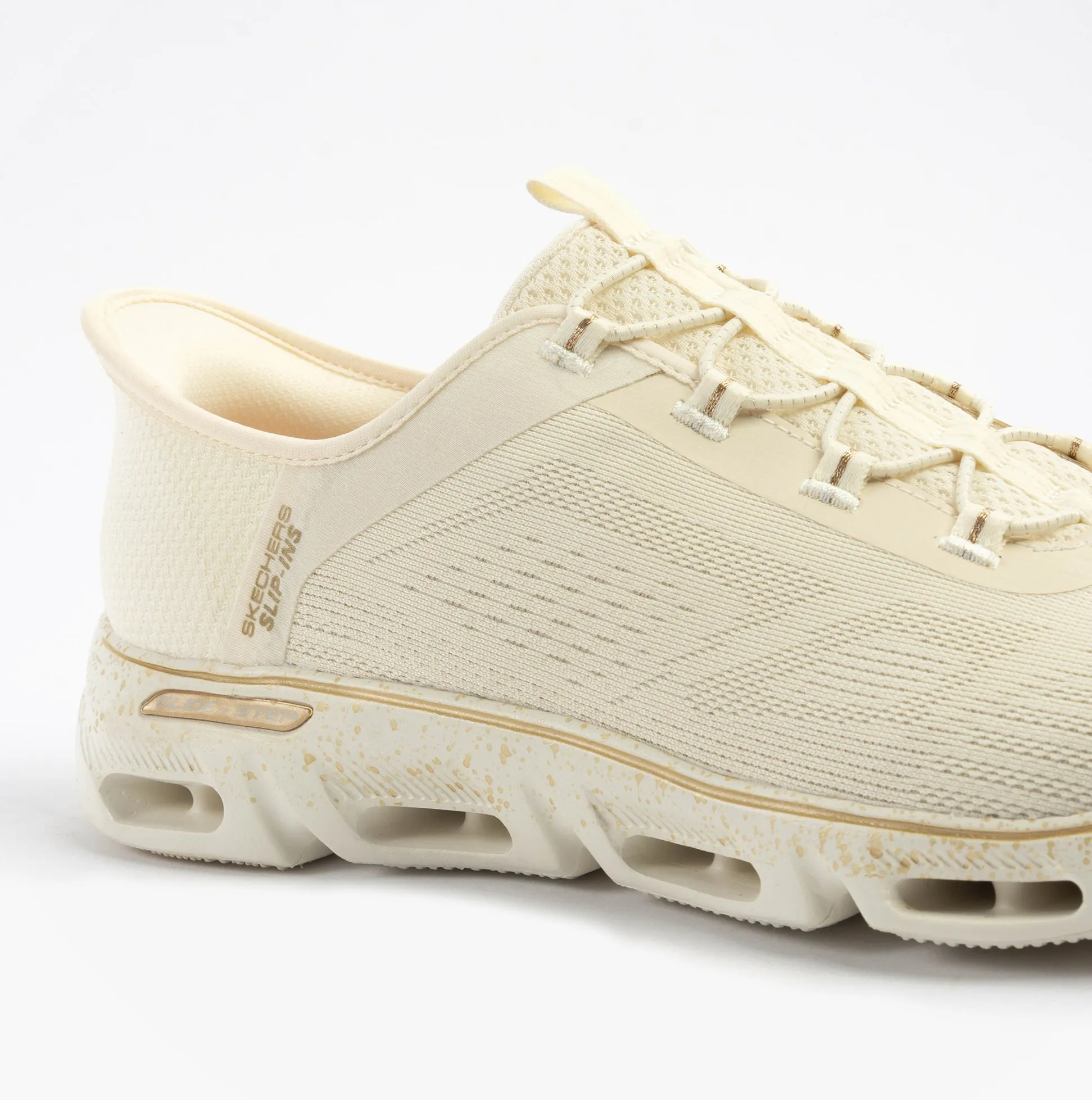 Skechers GLIDE-STEP GRATIFY - PACE Womens Trainers Natural/Gold
