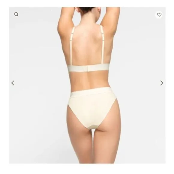 SKIMS Bundle Cotton Rib Briefs Bikini Size 3XL Sexy High Leg underwear