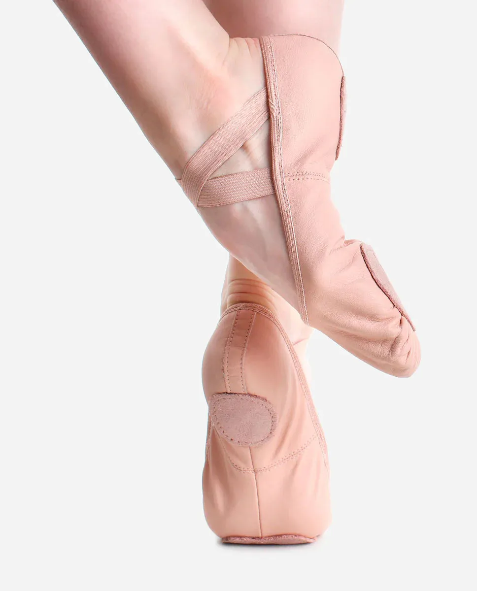 So Danca SD60L Leather Split Sole Ballet Shoes - Pink