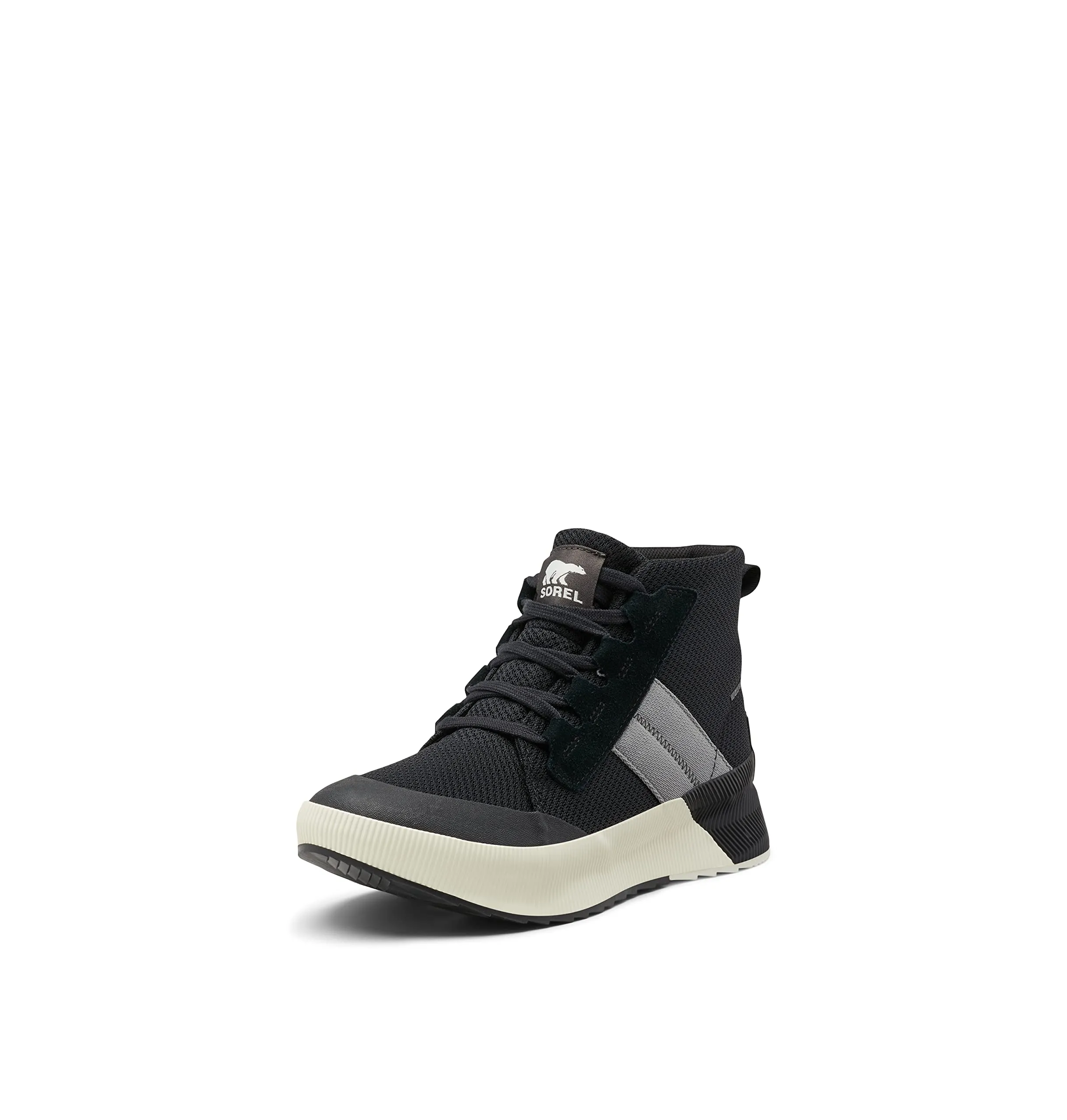 Sorel Women's Out N About III Mid Sneaker Waterproof Shoes - Black, Sea Salt - Size 8