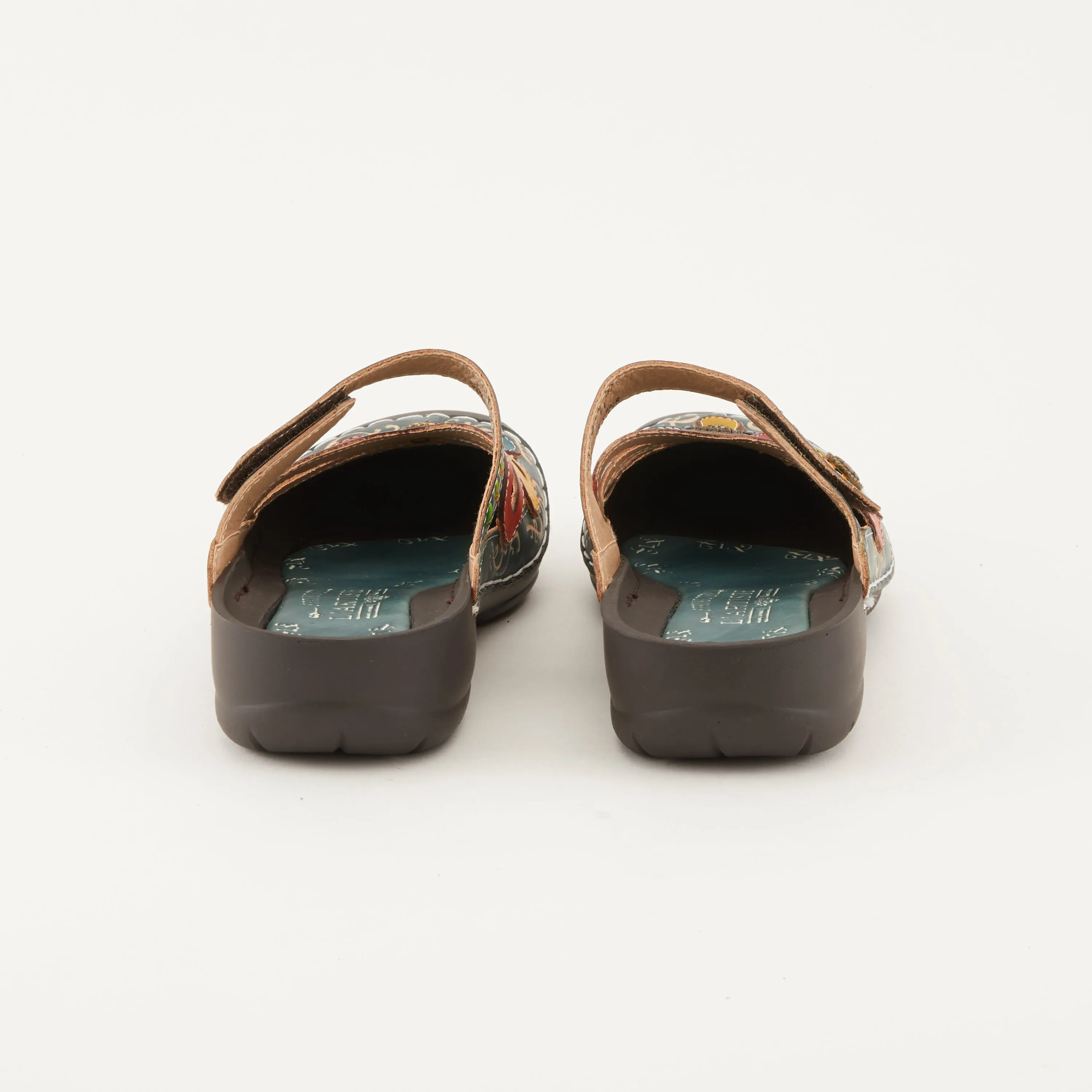 Spring Step Shoes  L'Artiste Copa Clog Women’s Hand Painted Leather 1.5" Heel