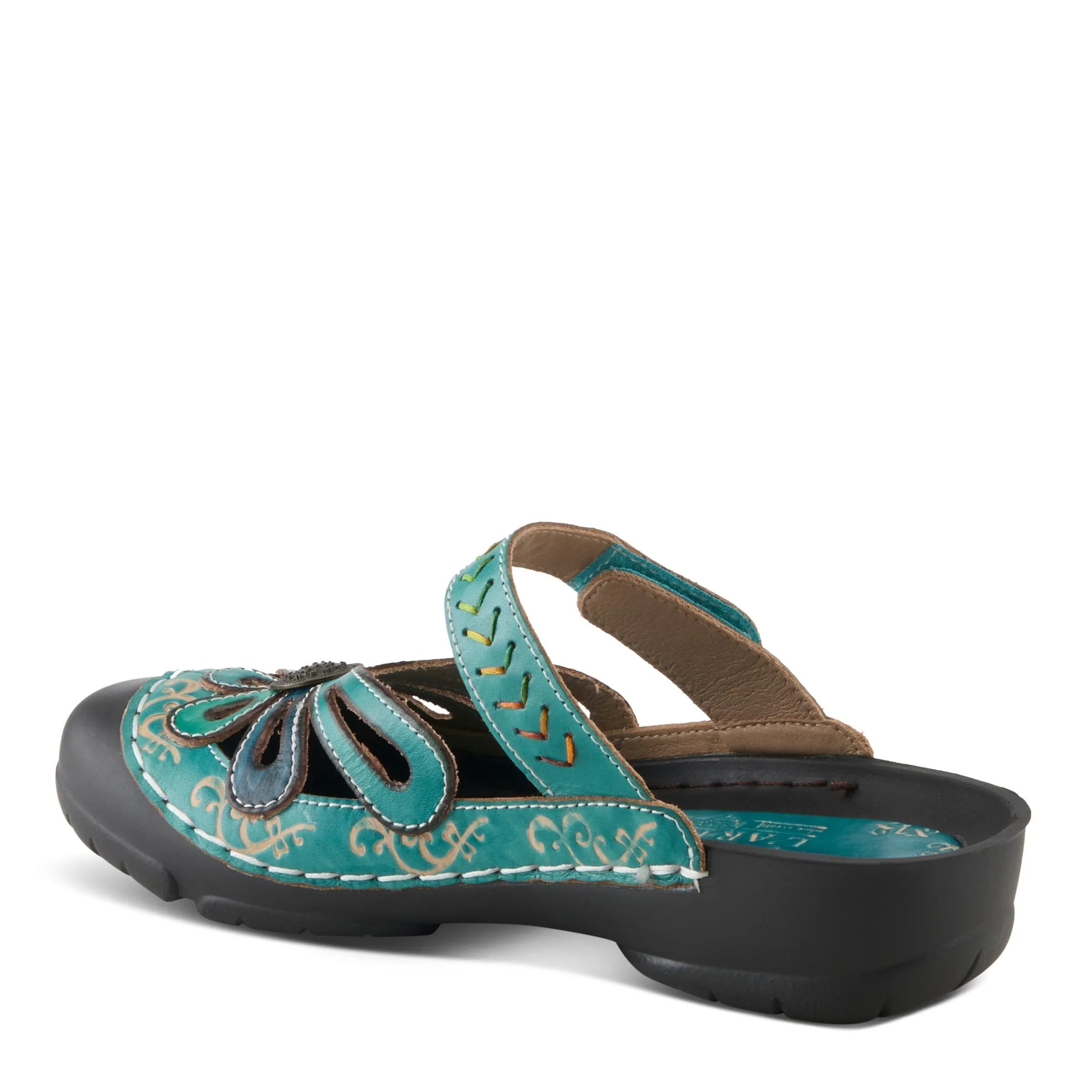 Spring Step Shoes  L'Artiste Copa Clog Women’s Hand Painted Leather 1.5" Heel