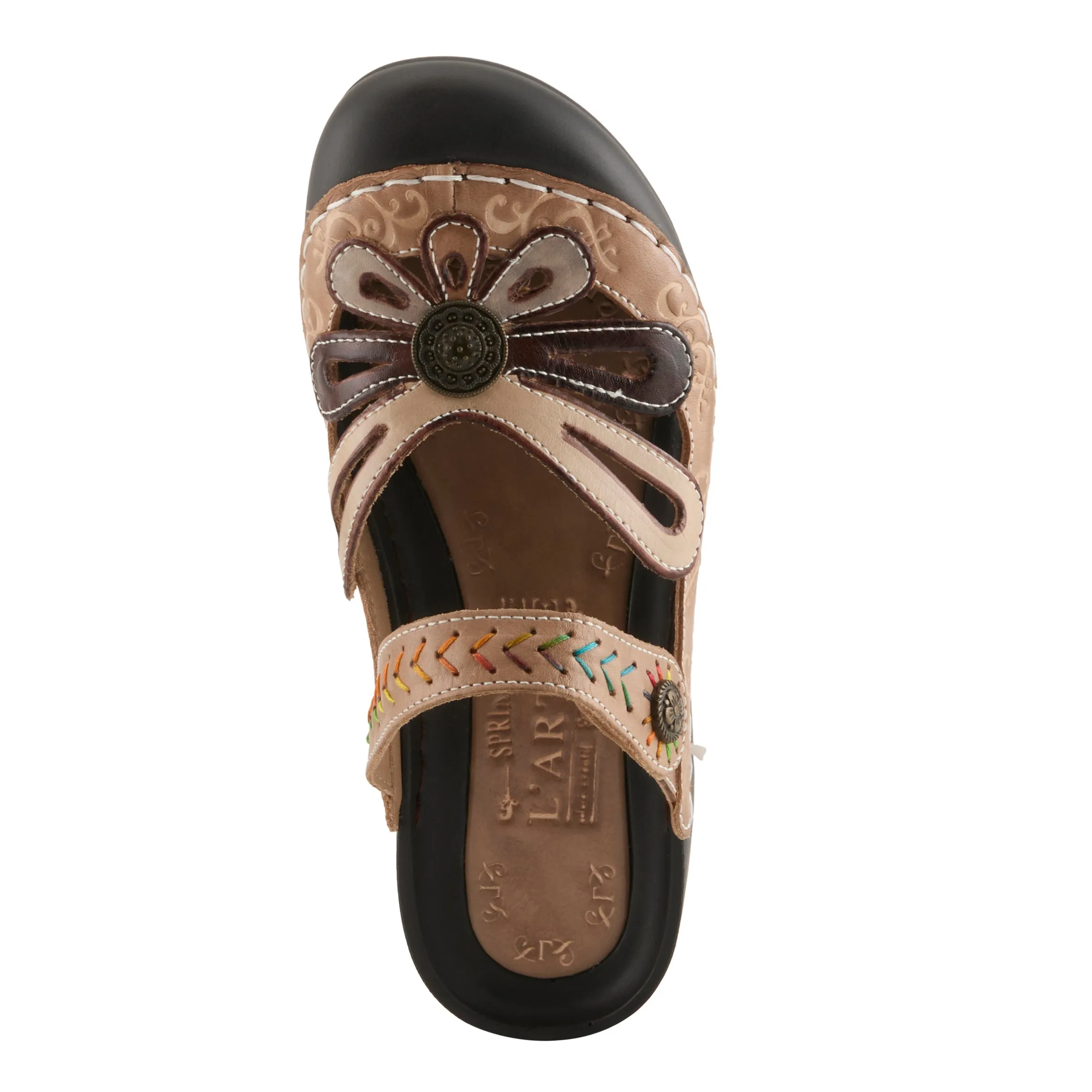 Spring Step Shoes  L'Artiste Copa Clog Women’s Hand Painted Leather 1.5" Heel