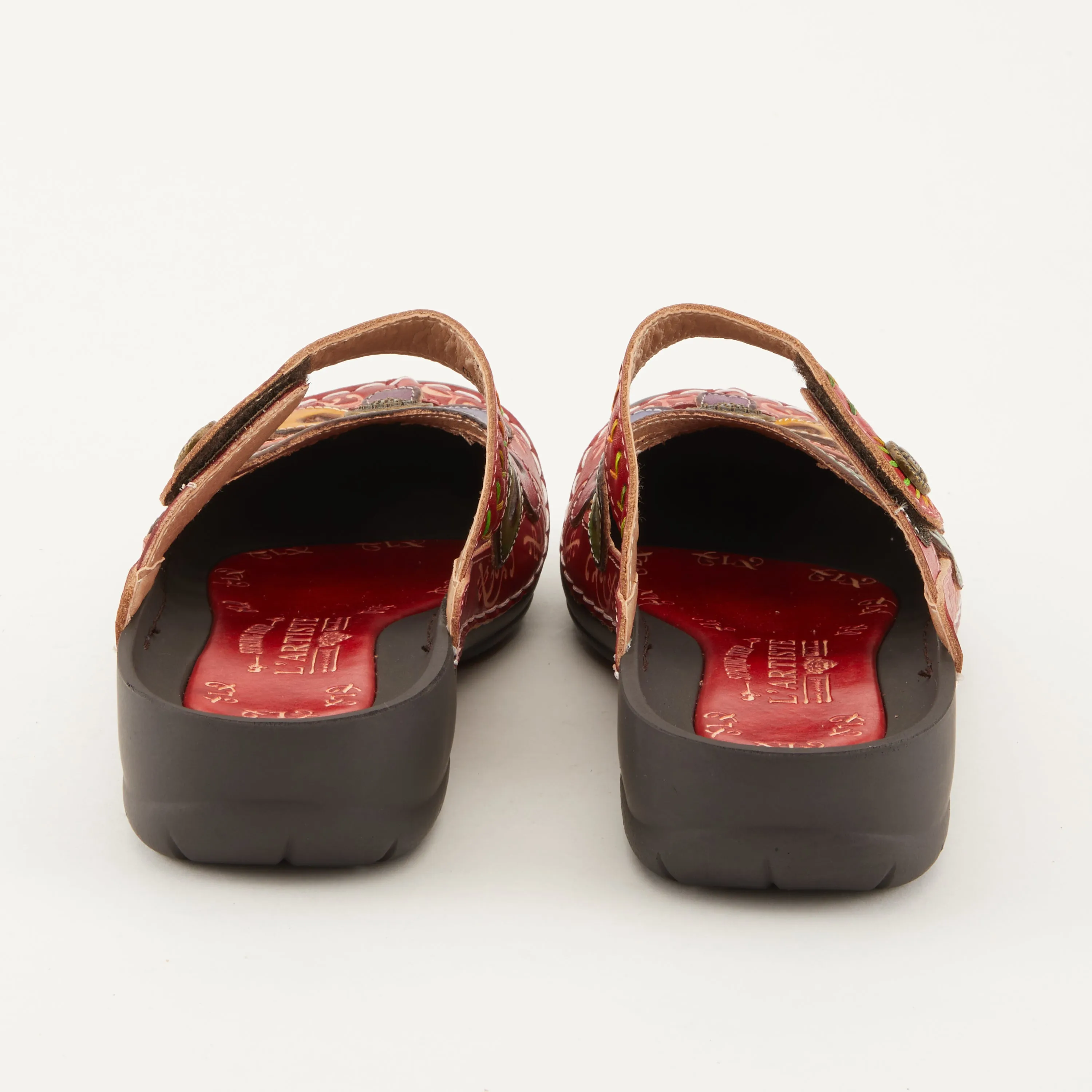 Spring Step Shoes  L'Artiste Copa Clog Women’s Hand Painted Leather 1.5" Heel