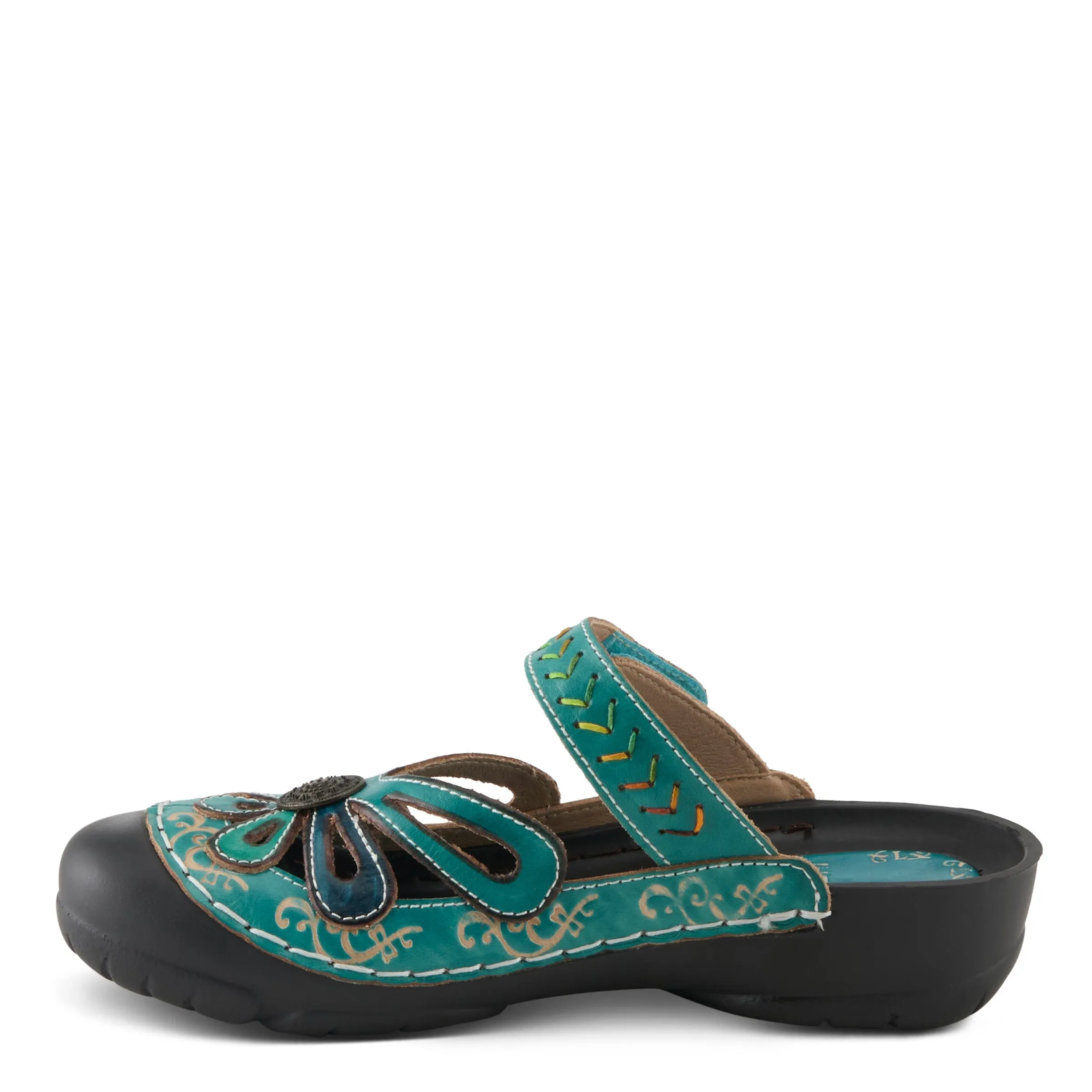 Spring Step Shoes  L'Artiste Copa Clog Women’s Hand Painted Leather 1.5" Heel