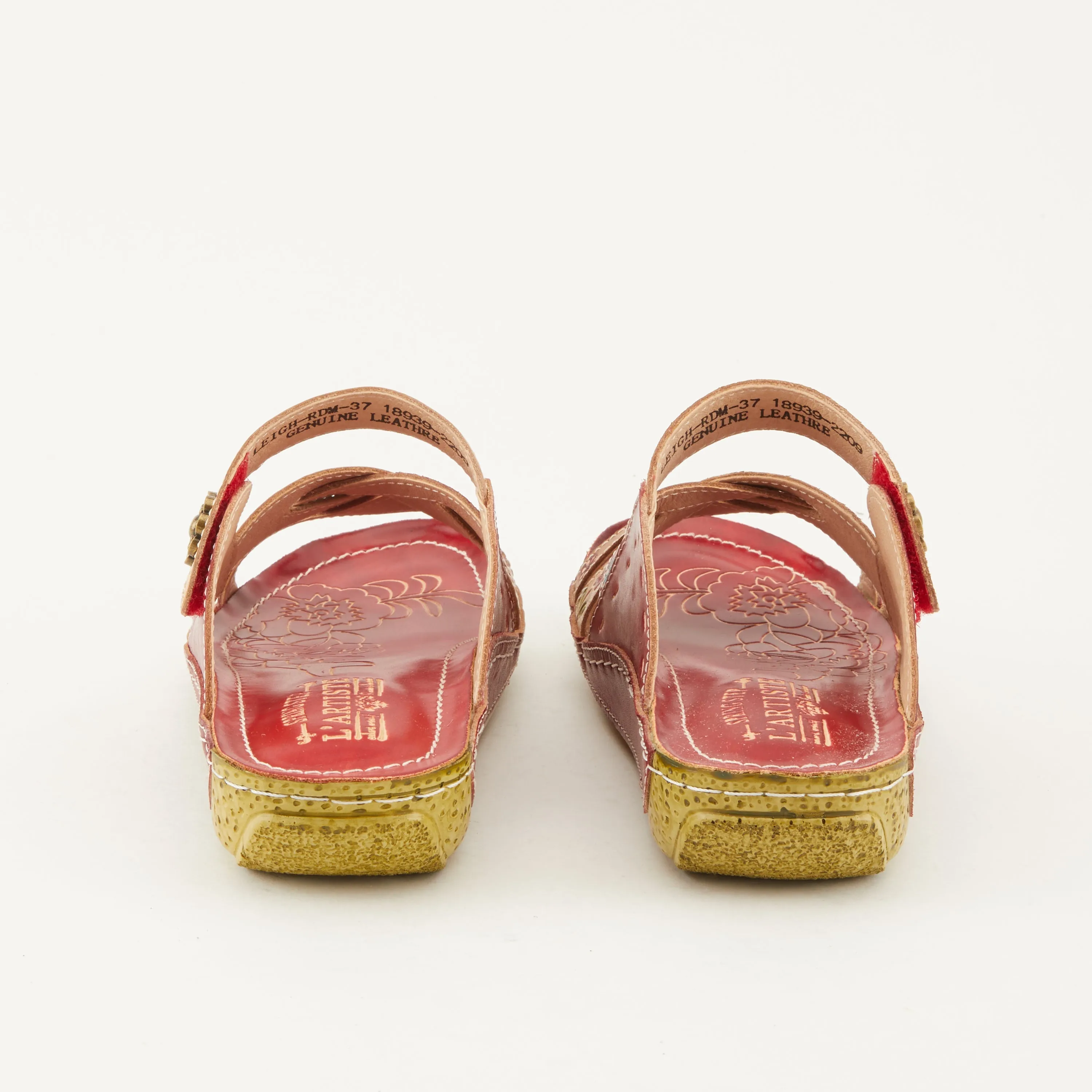 Spring Step Shoes L'Artiste Leigh Slide Sandal Women’s Hand Painted Leather
