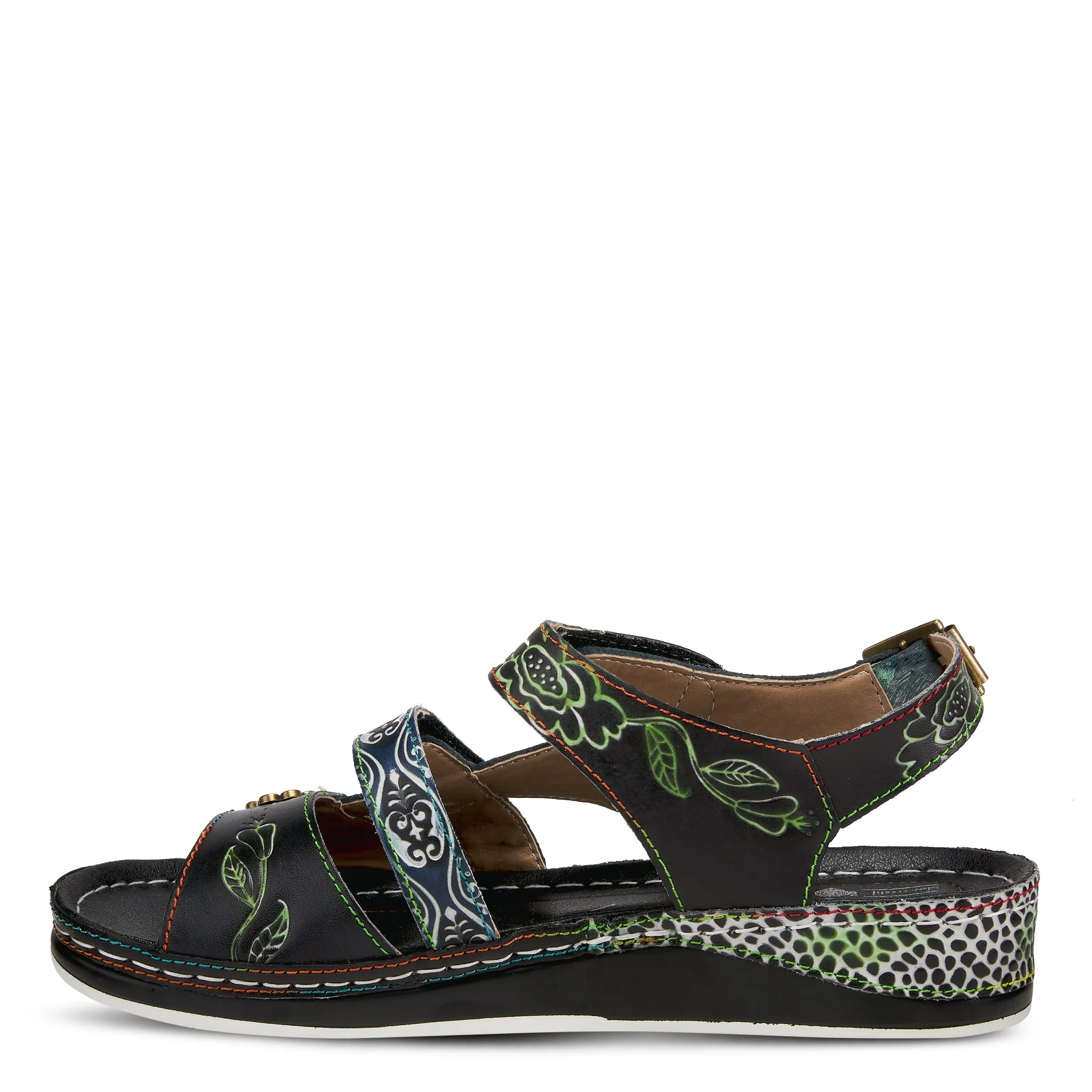 Spring Step Shoes L'Artiste Sumacah Sandal Women's Hand Painted Leather