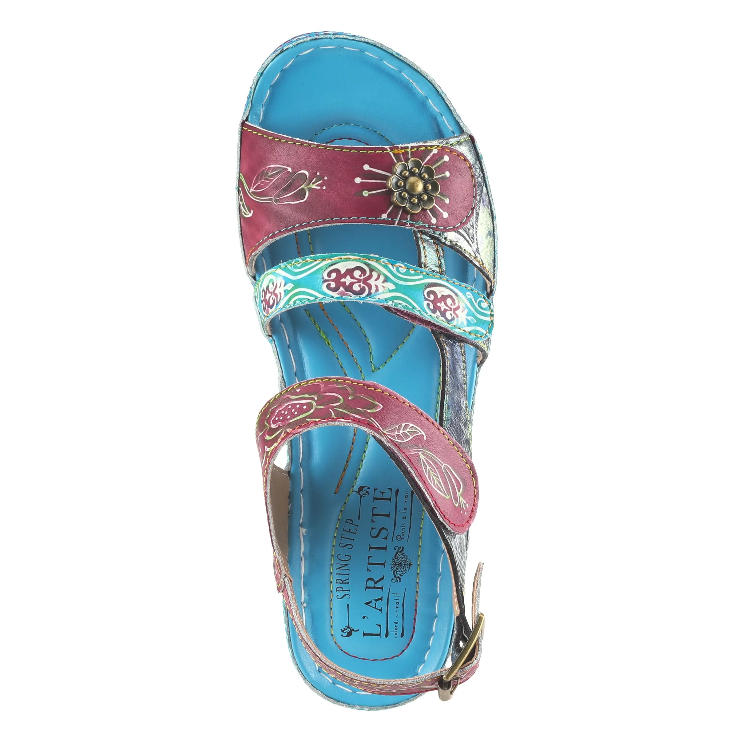 Spring Step Shoes L'Artiste Sumacah Sandal Women's Hand Painted Leather
