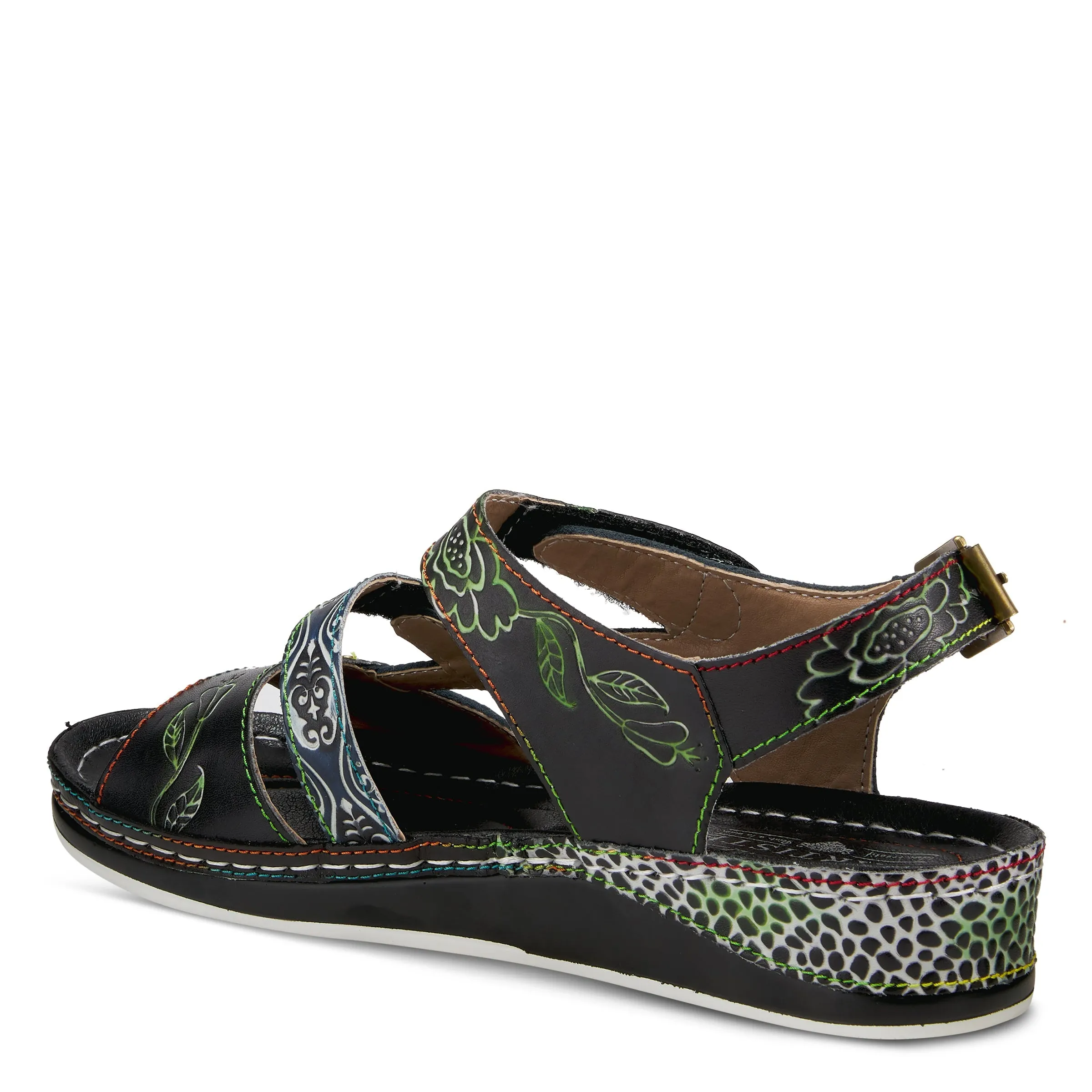 Spring Step Shoes L'Artiste Sumacah Sandal Women's Hand Painted Leather