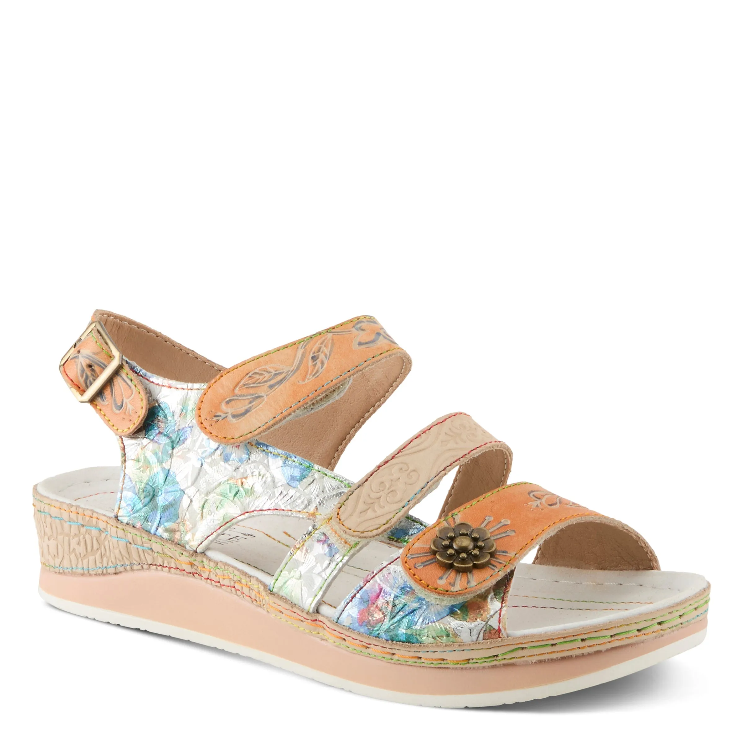 Spring Step Shoes L'Artiste Sumacah Sandal Women's Hand Painted Leather