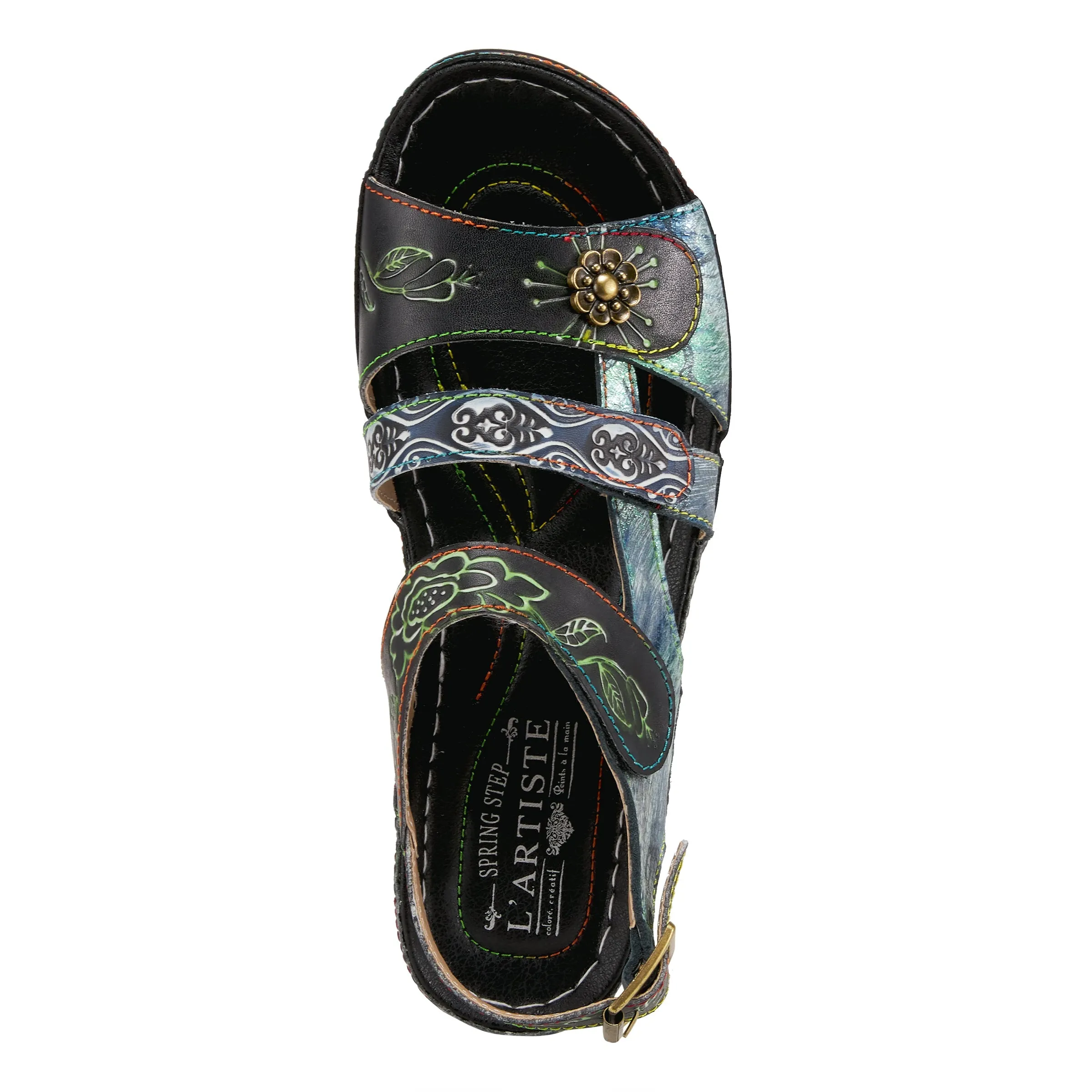 Spring Step Shoes L'Artiste Sumacah Sandal Women's Hand Painted Leather