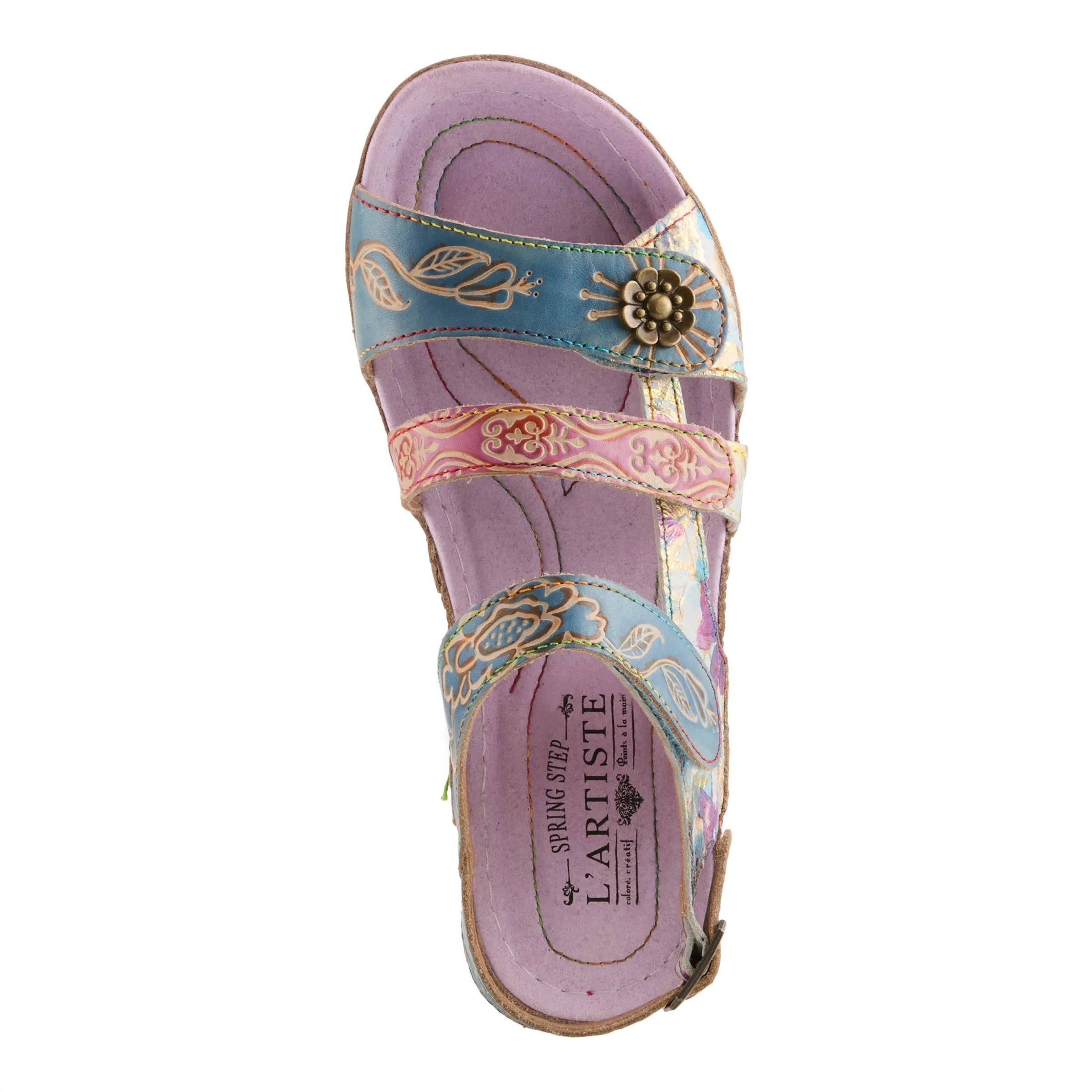 Spring Step Shoes L'Artiste Sumacah Sandal Women's Hand Painted Leather