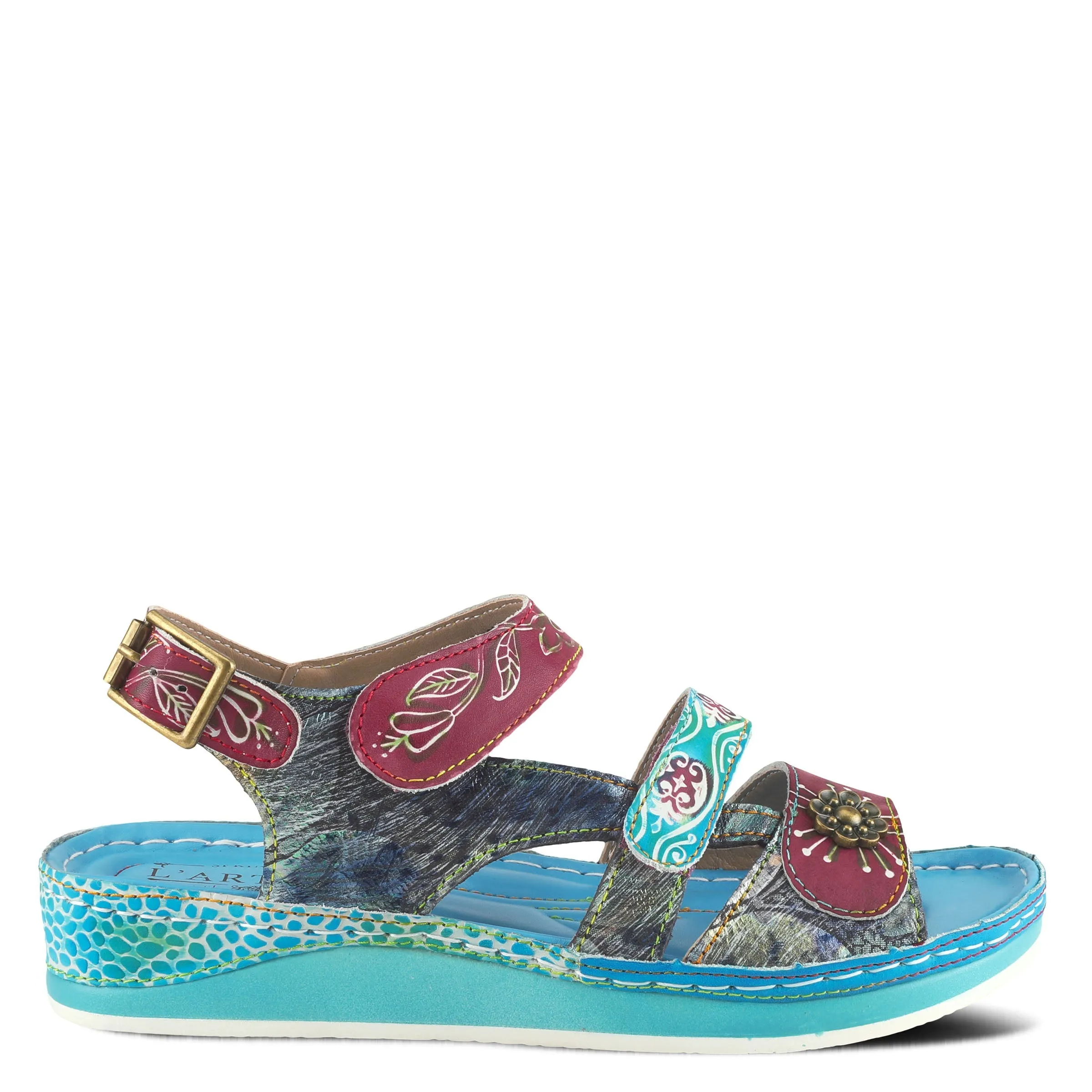 Spring Step Shoes L'Artiste Sumacah Sandal Women's Hand Painted Leather