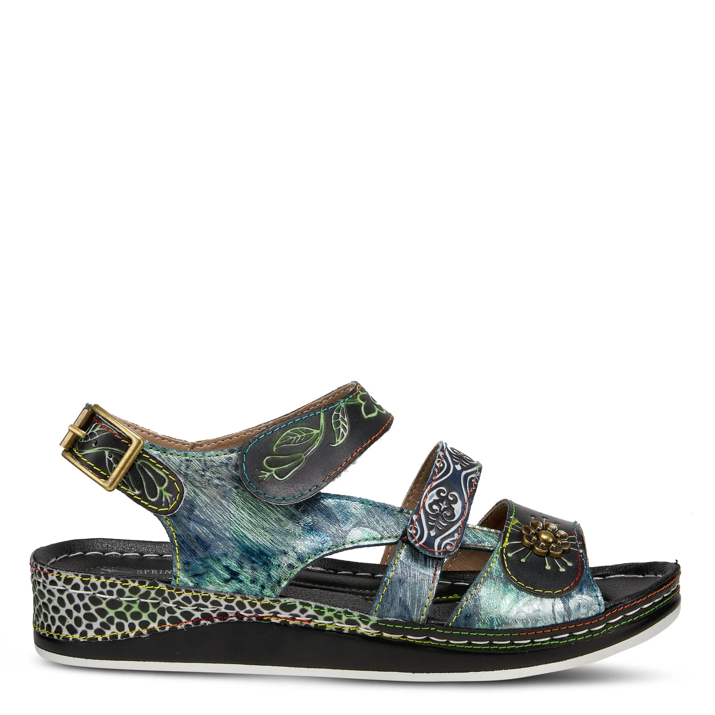 Spring Step Shoes L'Artiste Sumacah Sandal Women's Hand Painted Leather