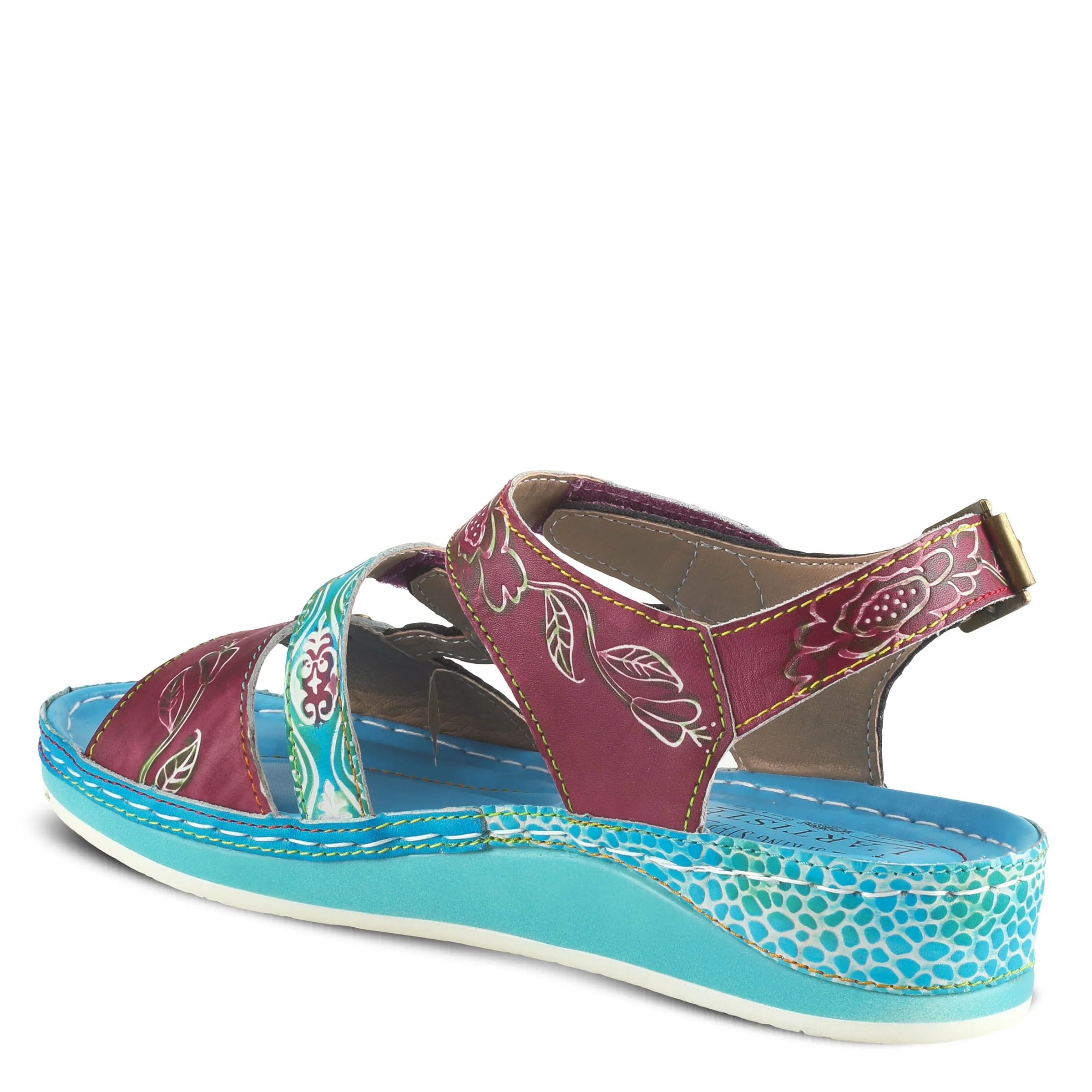 Spring Step Shoes L'Artiste Sumacah Sandal Women's Hand Painted Leather