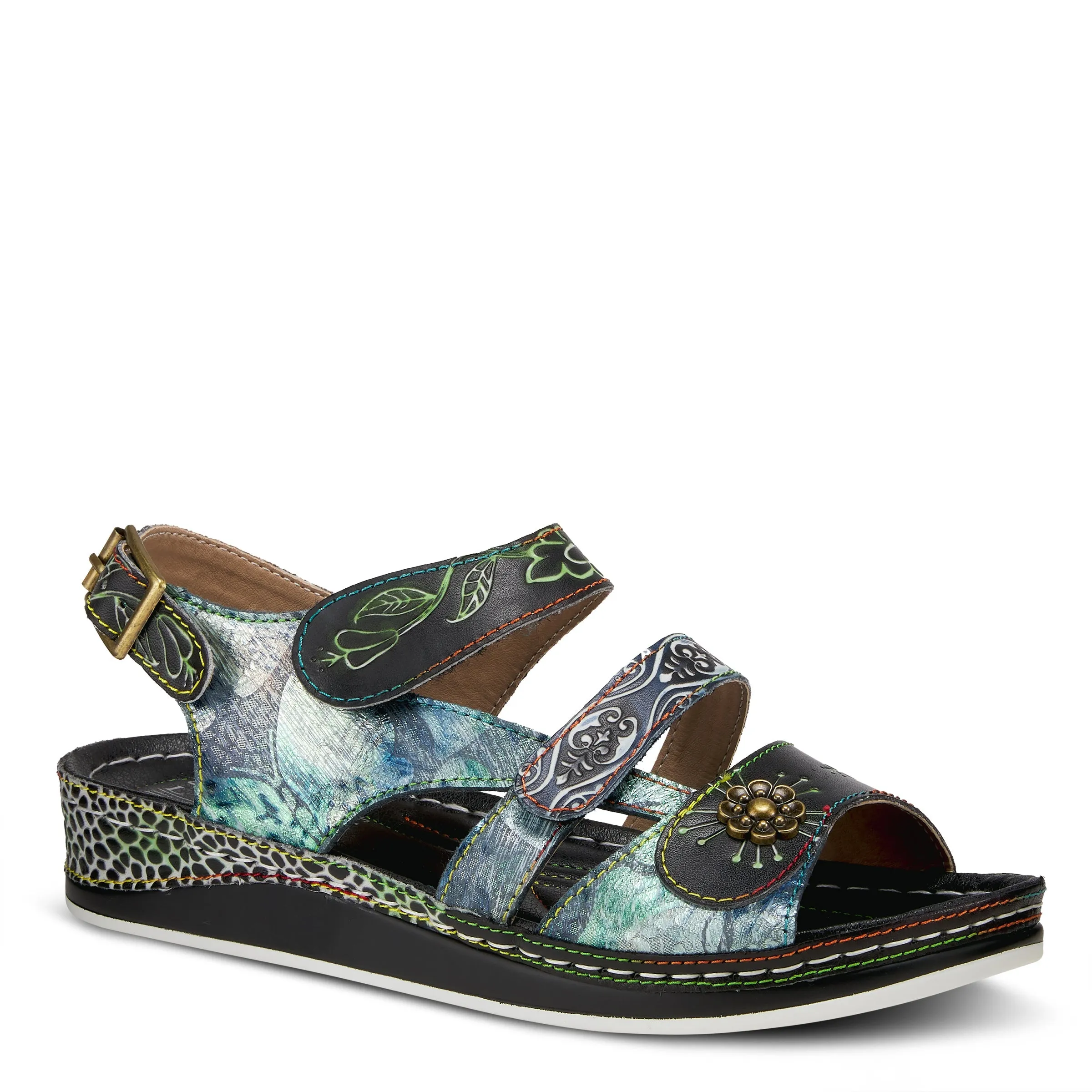Spring Step Shoes L'Artiste Sumacah Sandal Women's Hand Painted Leather