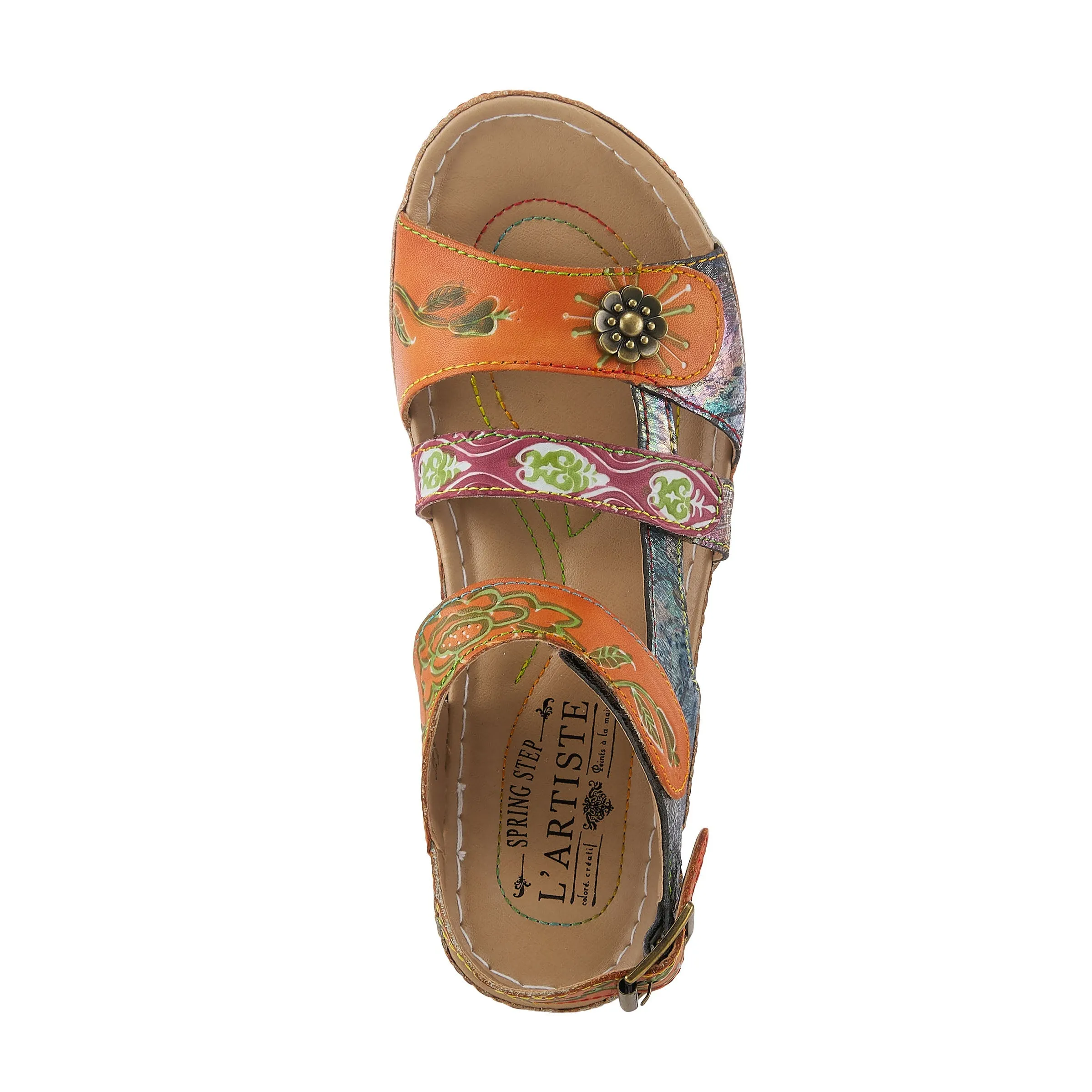 Spring Step Shoes L'Artiste Sumacah Sandal Women's Hand Painted Leather